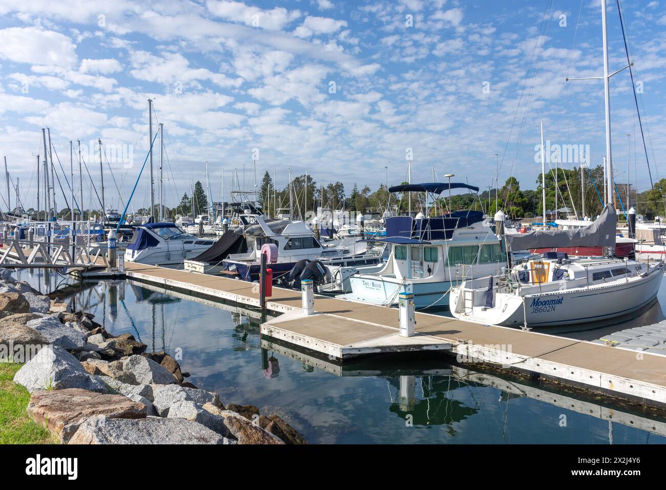 Batemans Bay Marina, Beach Road, Batemans Bay, New South Wales, Australia Foto Stock