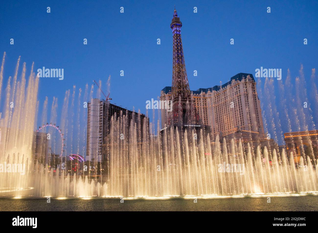 Fountains, Bellagio, Las Vegas, Nevada, Stati Uniti d'America Foto Stock