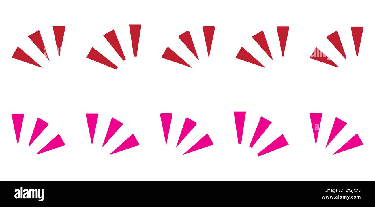 Segno di enfasi che rappresenta il simbolo del vettore del segno a sorpresa delle emozioni umane. Illustrazione Vettoriale