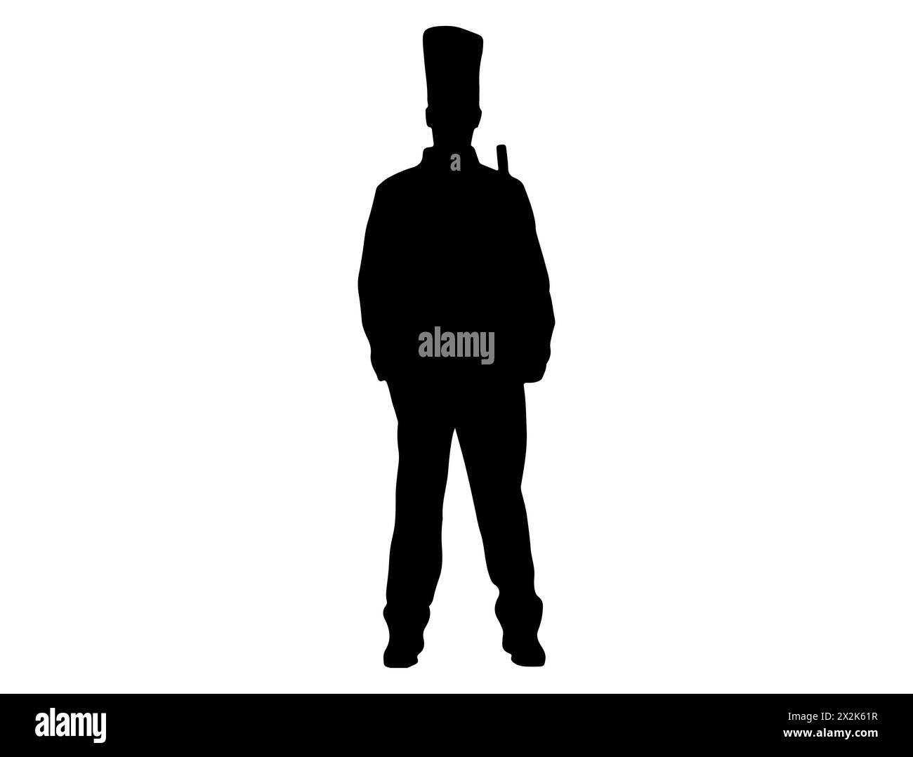 Soldato britannico beefeater sagoma vettoriale Illustrazione Vettoriale