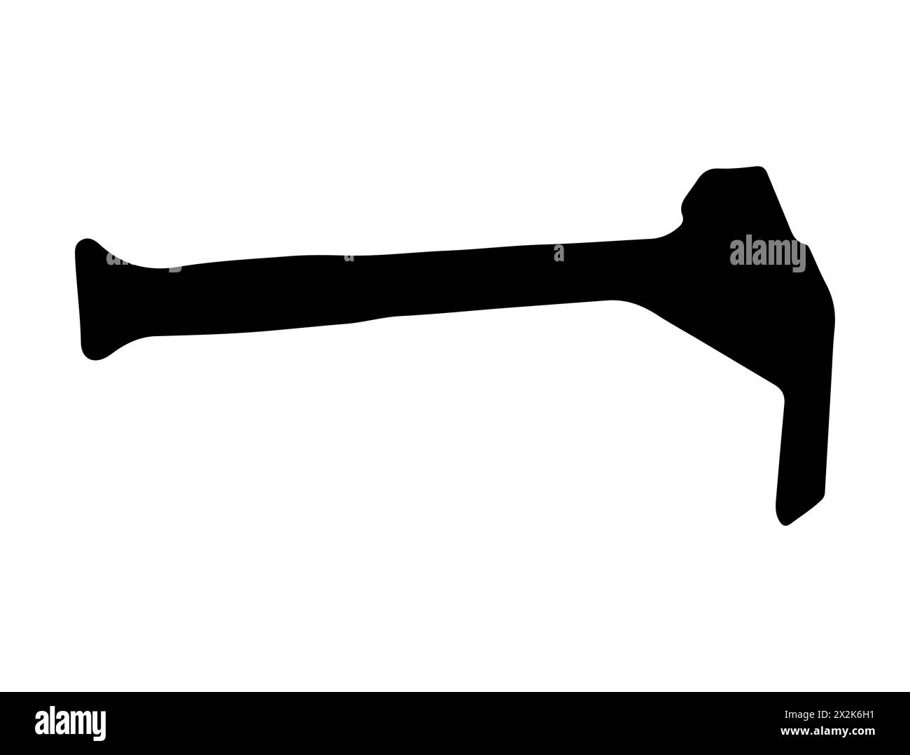 Immagine vettoriale silhouette martello trapezoidale Illustrazione Vettoriale