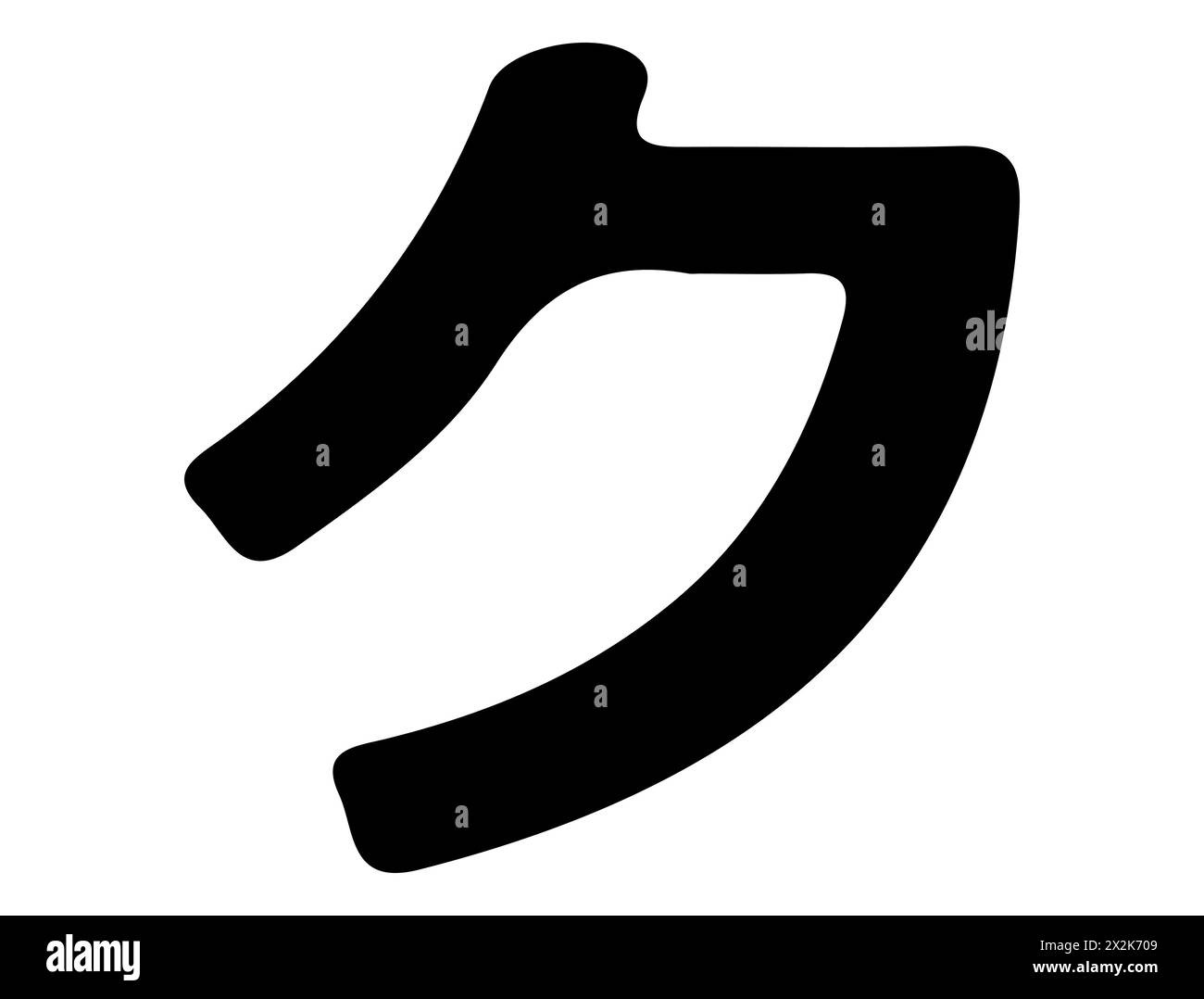 Grafica vettoriale della silhouette dell'alfabeto katakana giapponese Illustrazione Vettoriale
