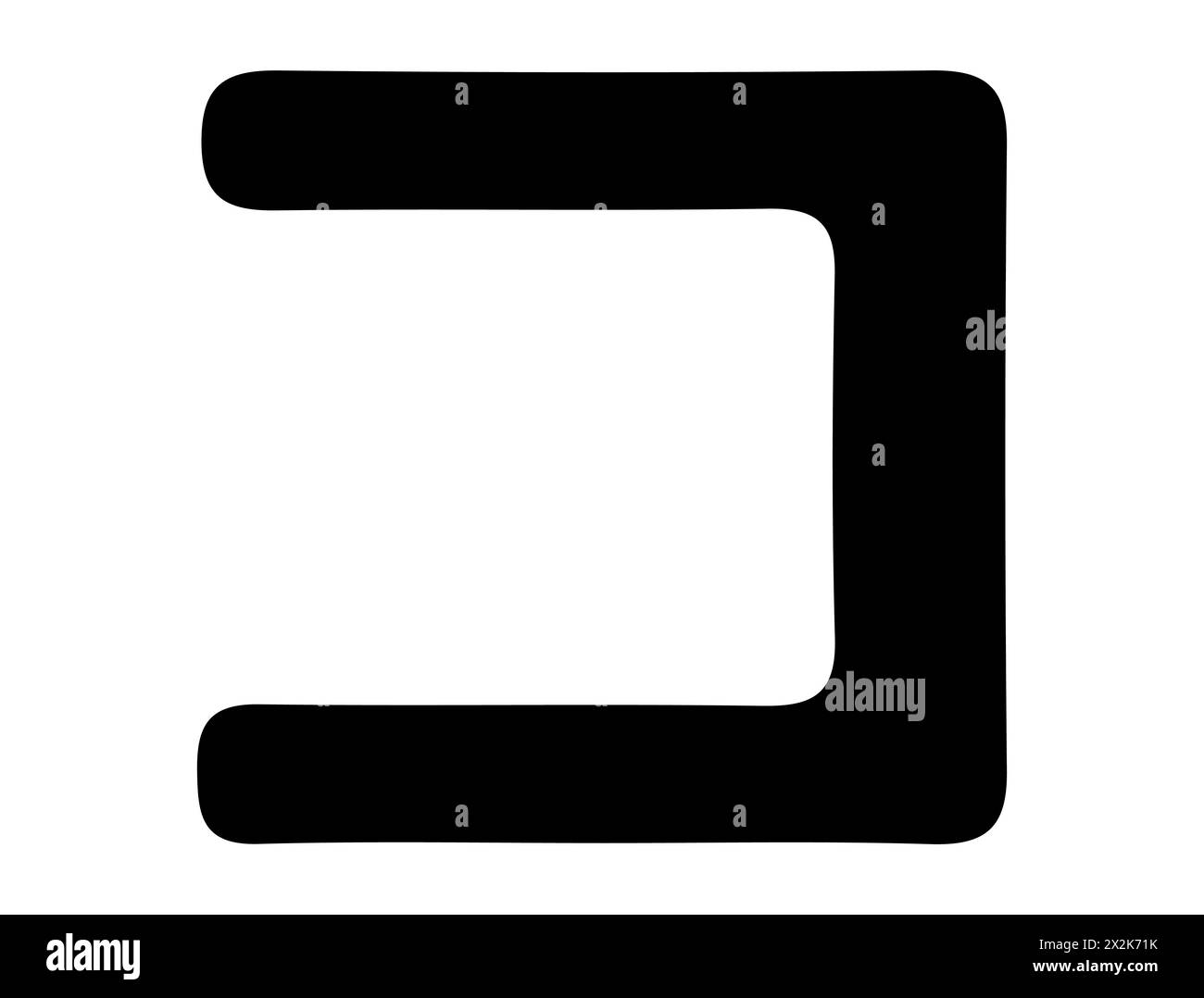 Grafica vettoriale della silhouette dell'alfabeto katakana giapponese Illustrazione Vettoriale