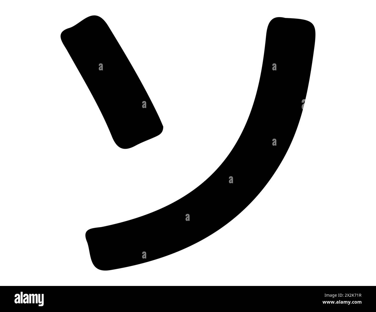 Grafica vettoriale della silhouette dell'alfabeto katakana giapponese Illustrazione Vettoriale
