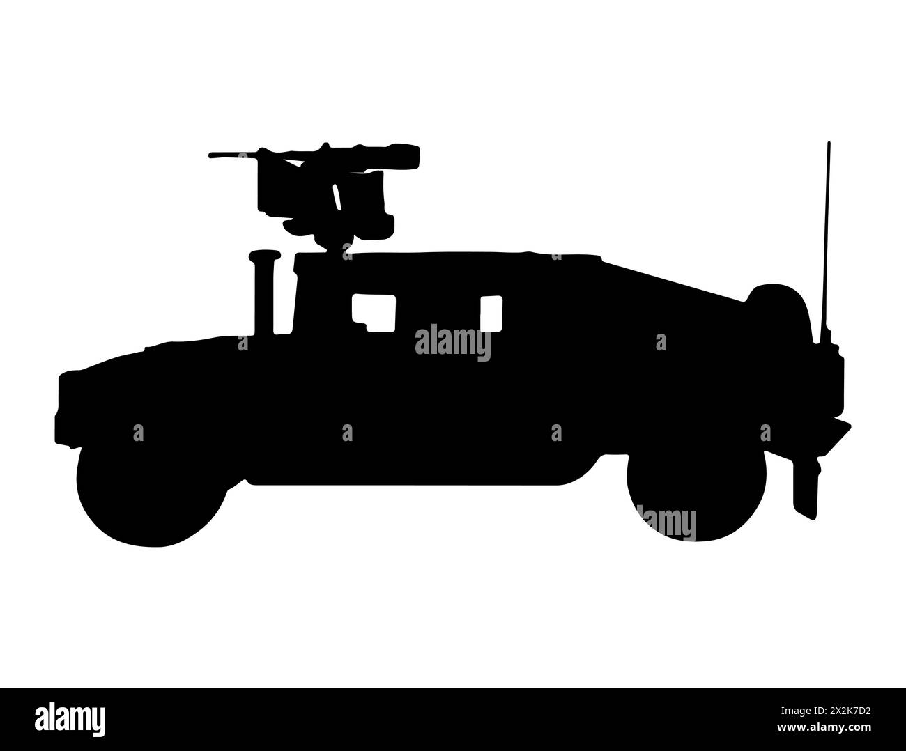 Grafica vettoriale silhouette camion militare Illustrazione Vettoriale