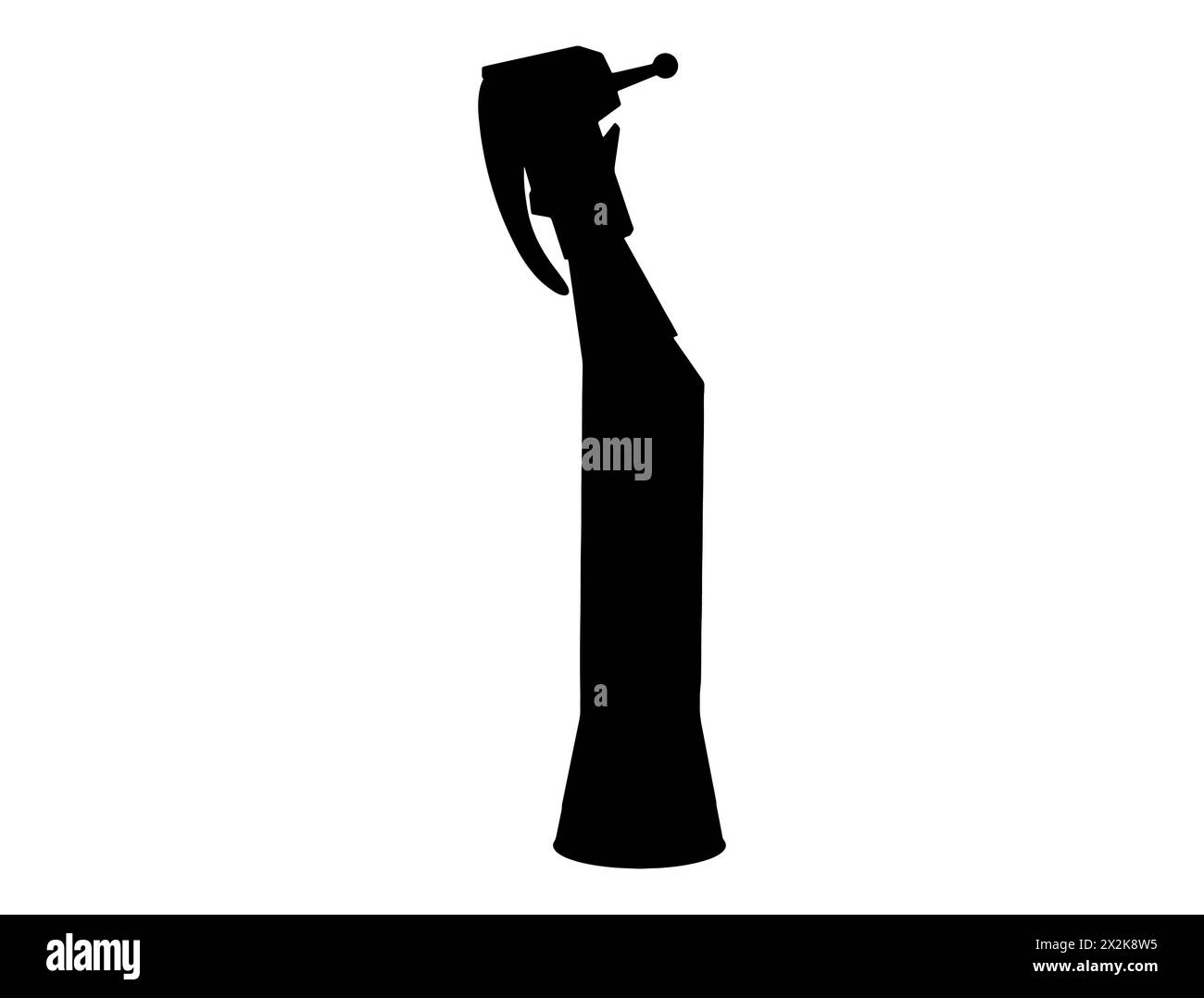 Grafica vettoriale silhouette strumento odontoiatrico Illustrazione Vettoriale