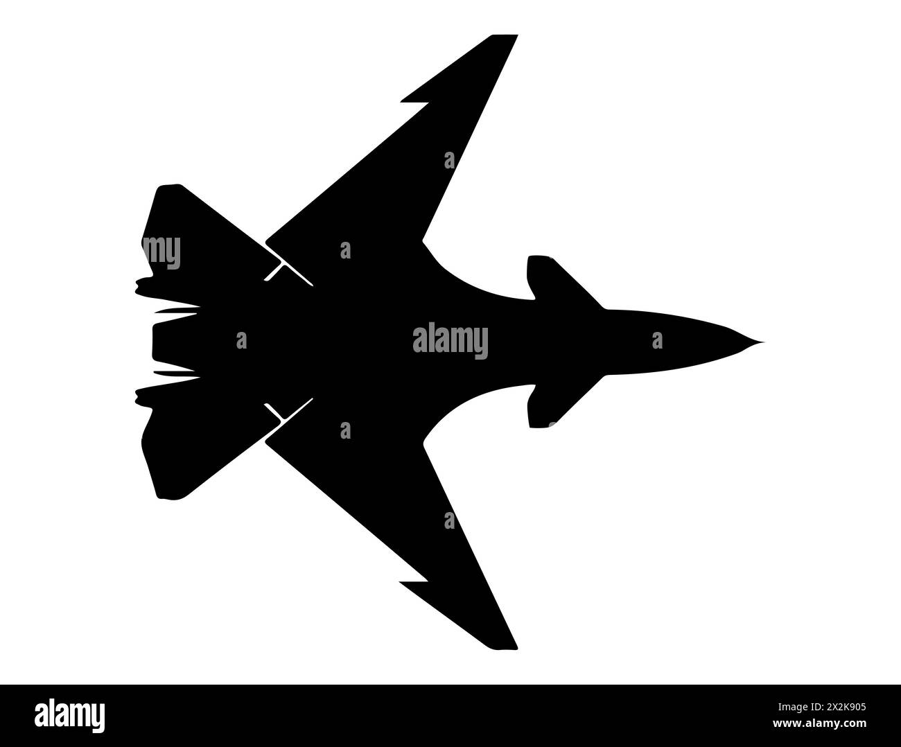 Grafica vettoriale silhouette jet da combattimento Illustrazione Vettoriale