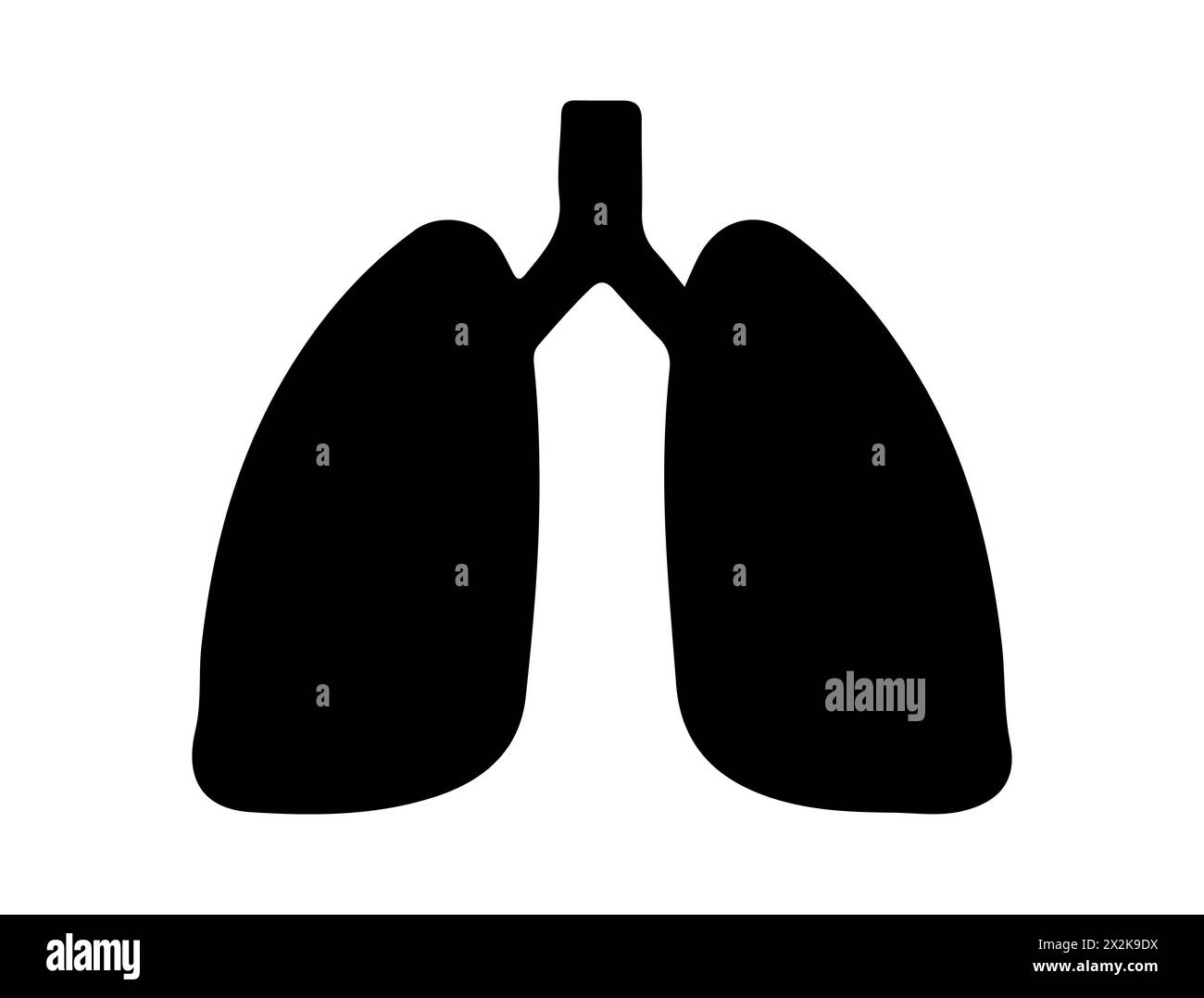 Grafica vettoriale sagoma polmone umano Illustrazione Vettoriale