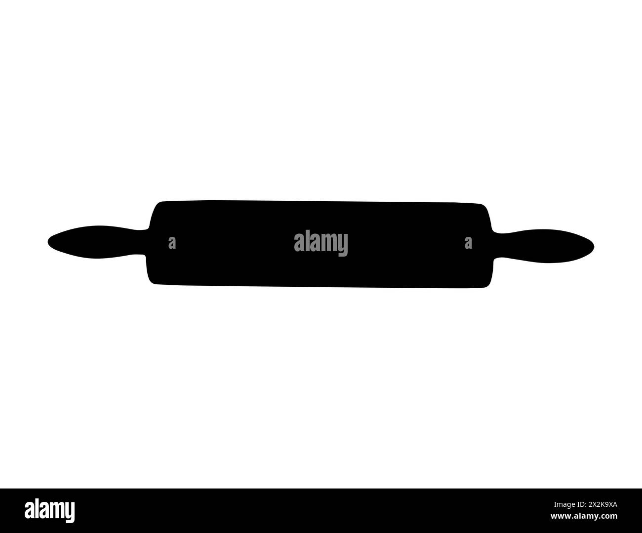 Disegno vettoriale sagoma del mattarello Illustrazione Vettoriale