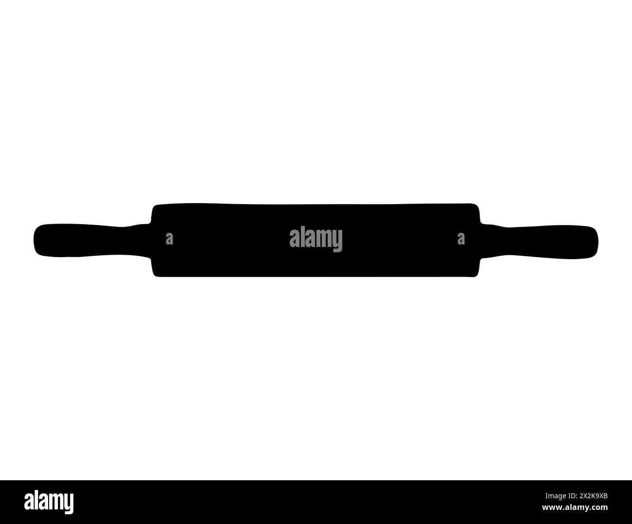 Disegno vettoriale sagoma del mattarello Illustrazione Vettoriale