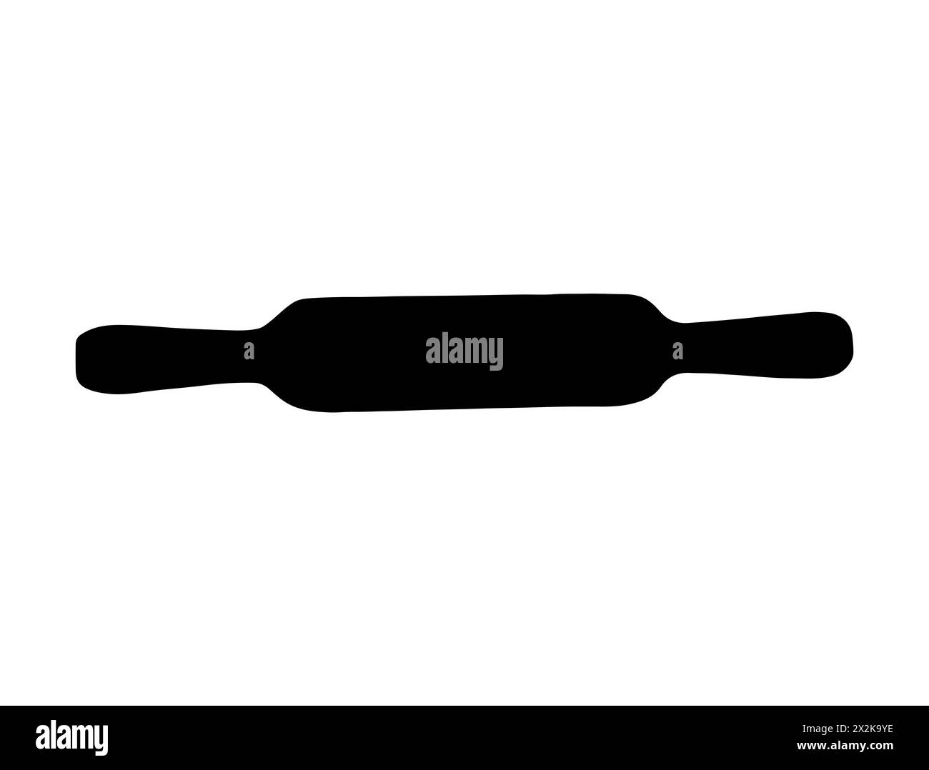 Disegno vettoriale sagoma del mattarello Illustrazione Vettoriale