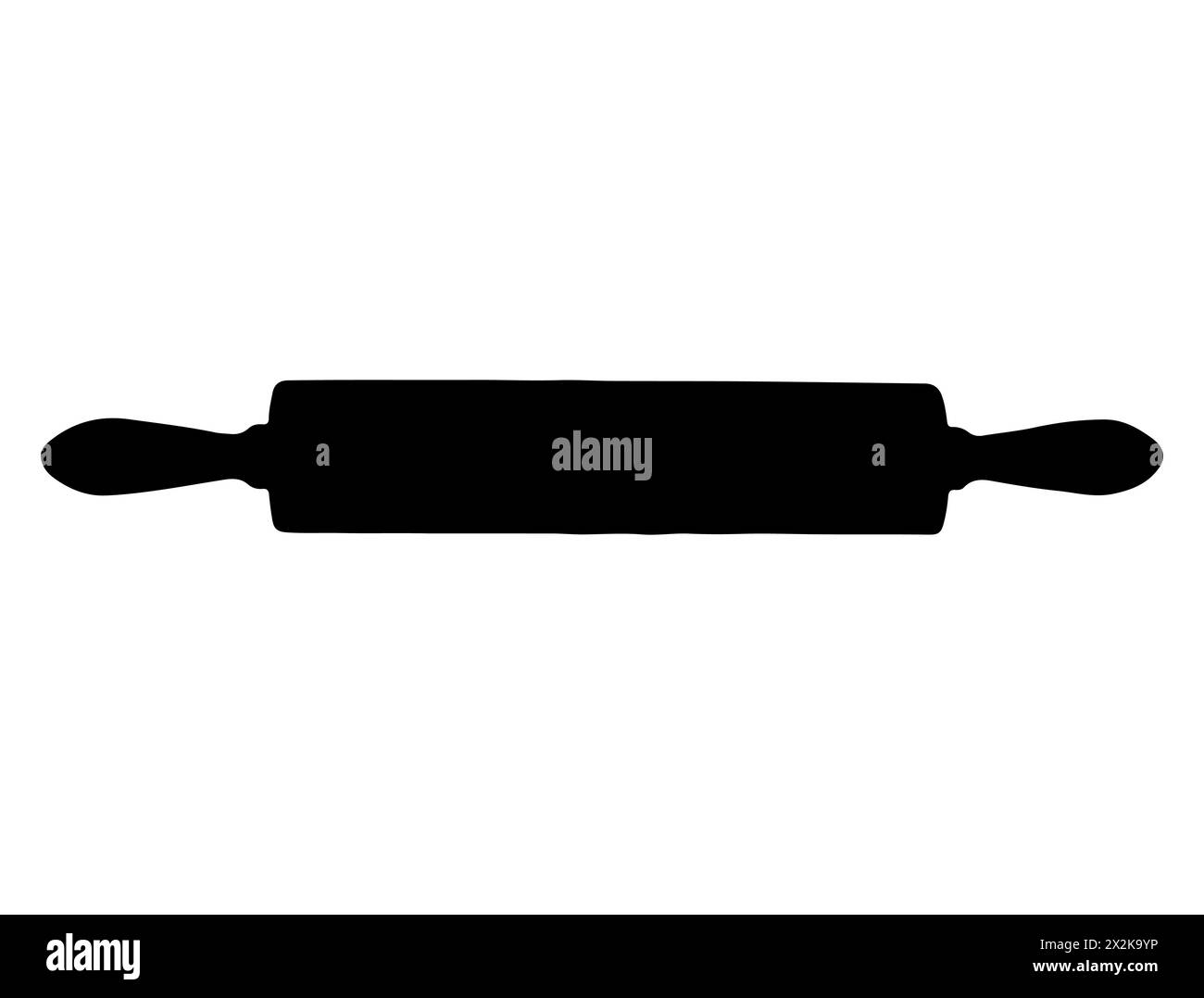 Disegno vettoriale sagoma del mattarello Illustrazione Vettoriale