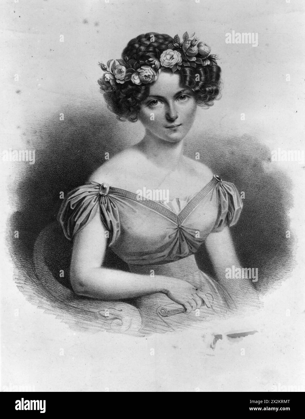 Sontag, Henriette, 3.1.1806 - 17.6,1854, cantante d'opera tedesca (soprano), litografia, ADDITIONAL-RIGHTS-CLEARANCE-INFO-NOT-AVAILABLE Foto Stock