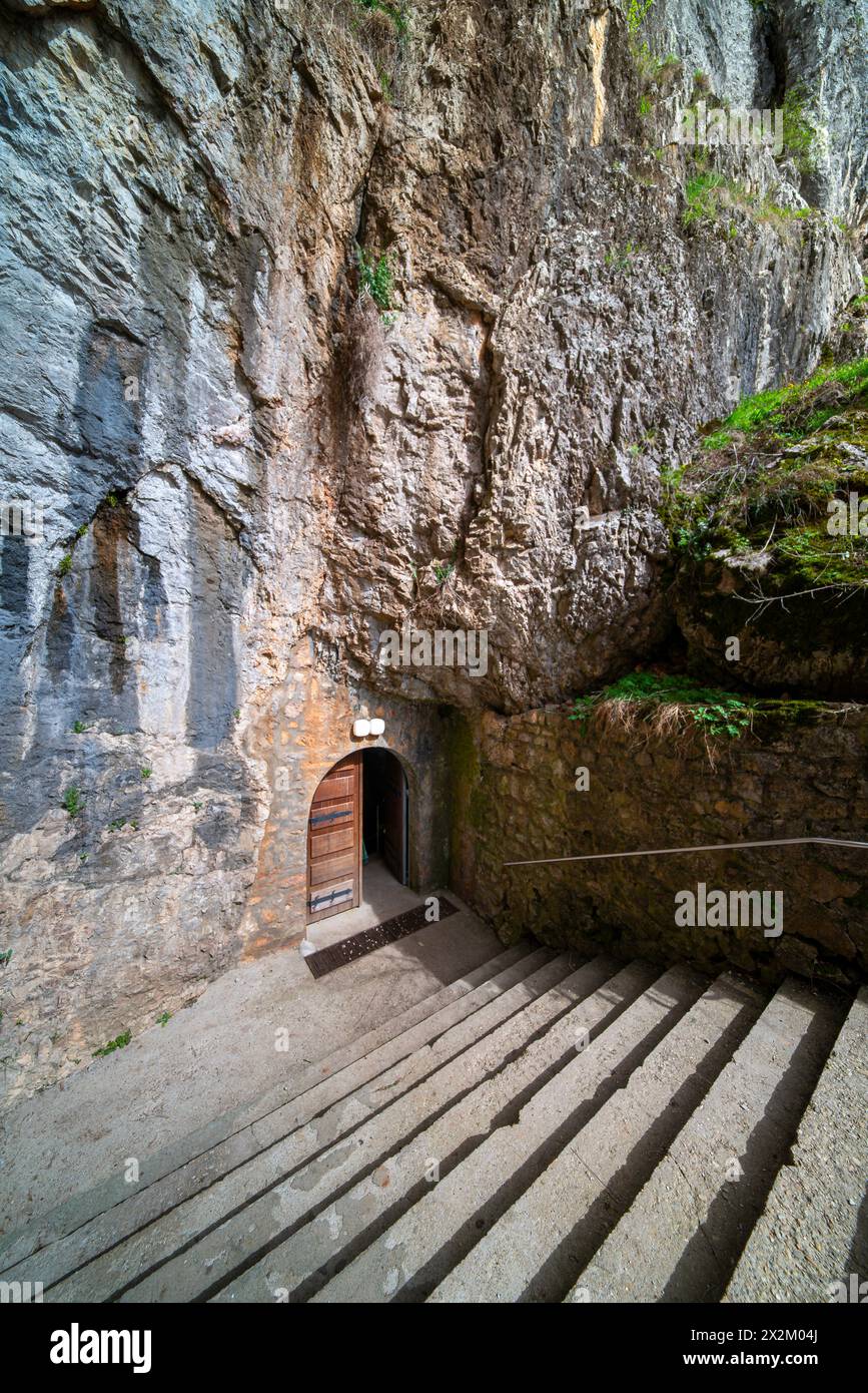 03.30.24. Aggtelek, Ungheria. La grotta della baradla è un'antica e incredibile grotta in pietra nel parco nazionale di Aggtelek, Ungheria orientale vicino al confine slovacco. Foto Stock