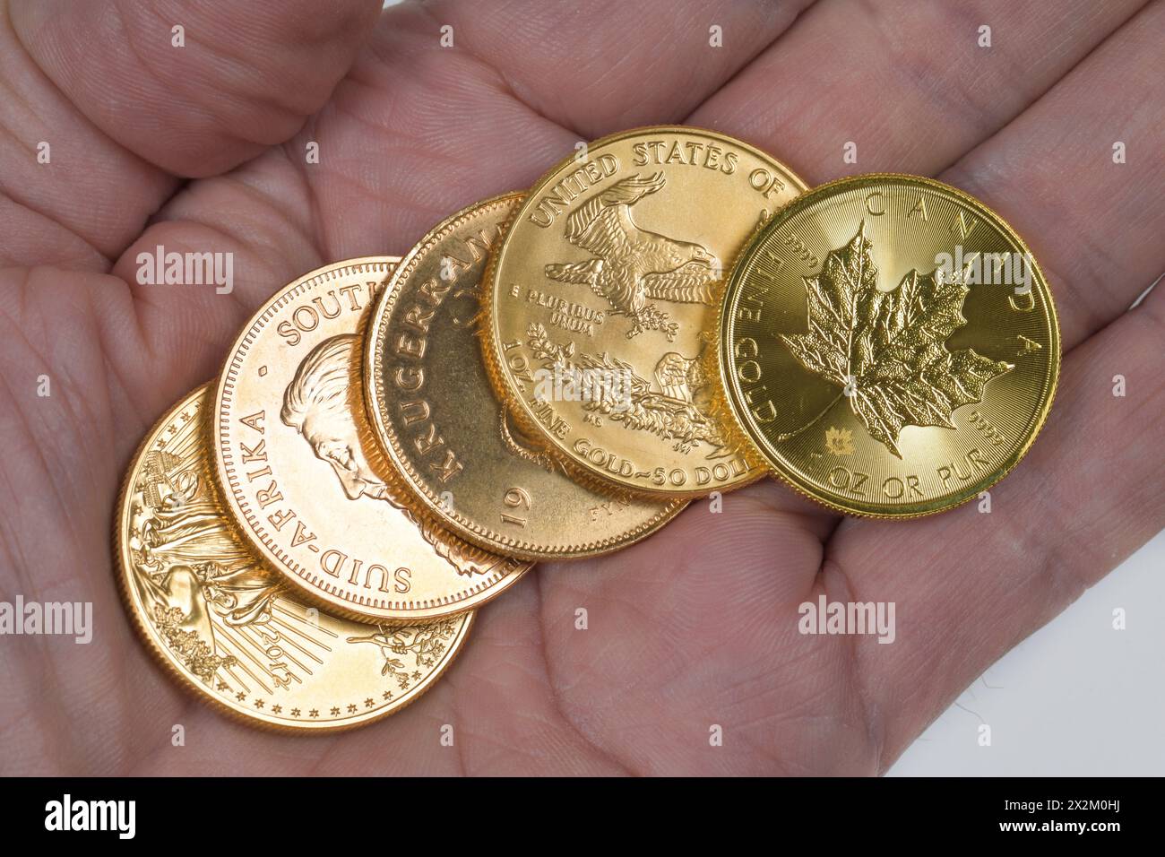 Symbolfoto Gold, Goldmünzen, Geldanlage Foto Stock