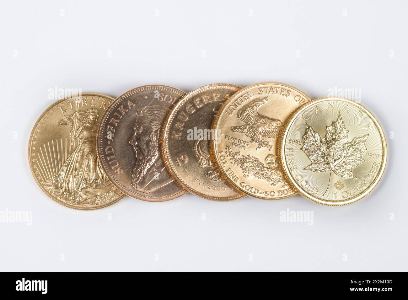 Diverse Goldmünzen, Symbolfoto Gold, Geldanlage Foto Stock