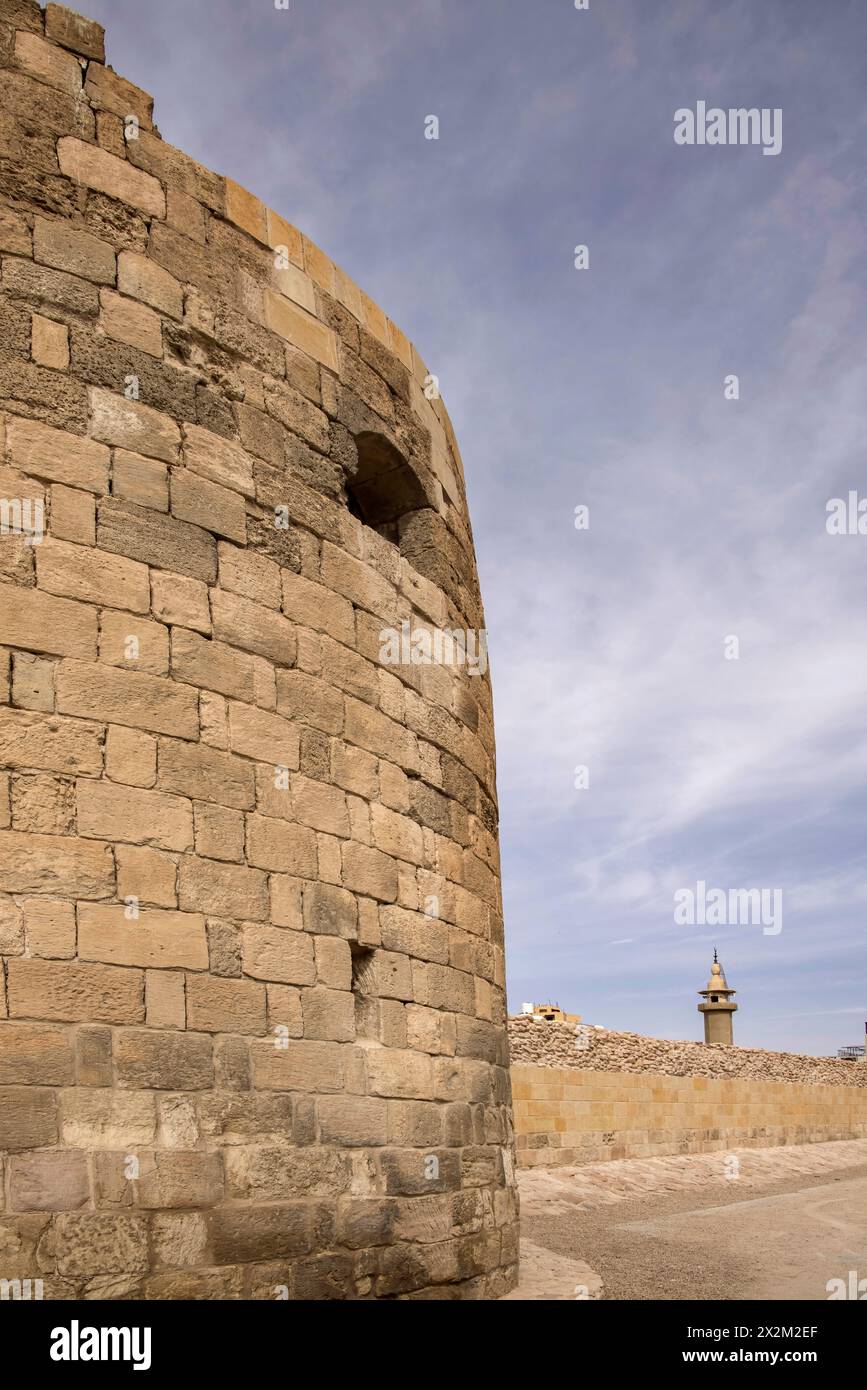 fortezza o castello di aqaba ad aqaba, una città importante e porto sul golfo di aqaba sul mare rosso in giordania Foto Stock