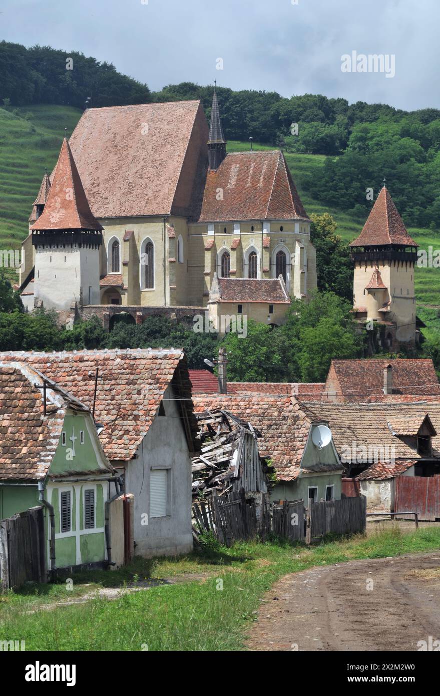 Chiesa fortificata di Biertan, Contea di Sibiu, Transilvania, Romania Foto Stock