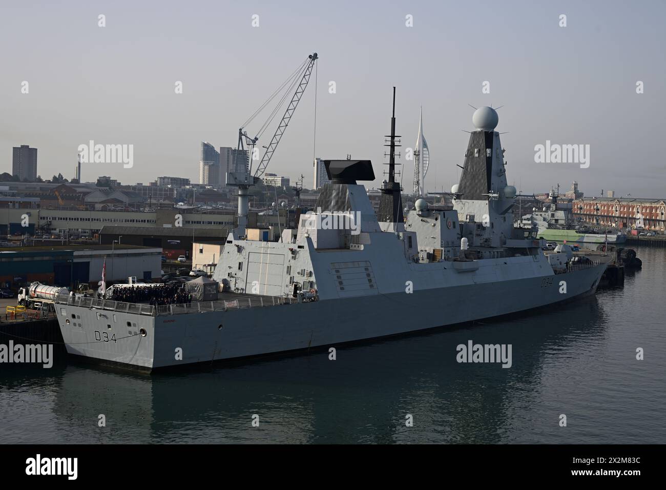 HMS Diamond a Portsmouth Foto Stock