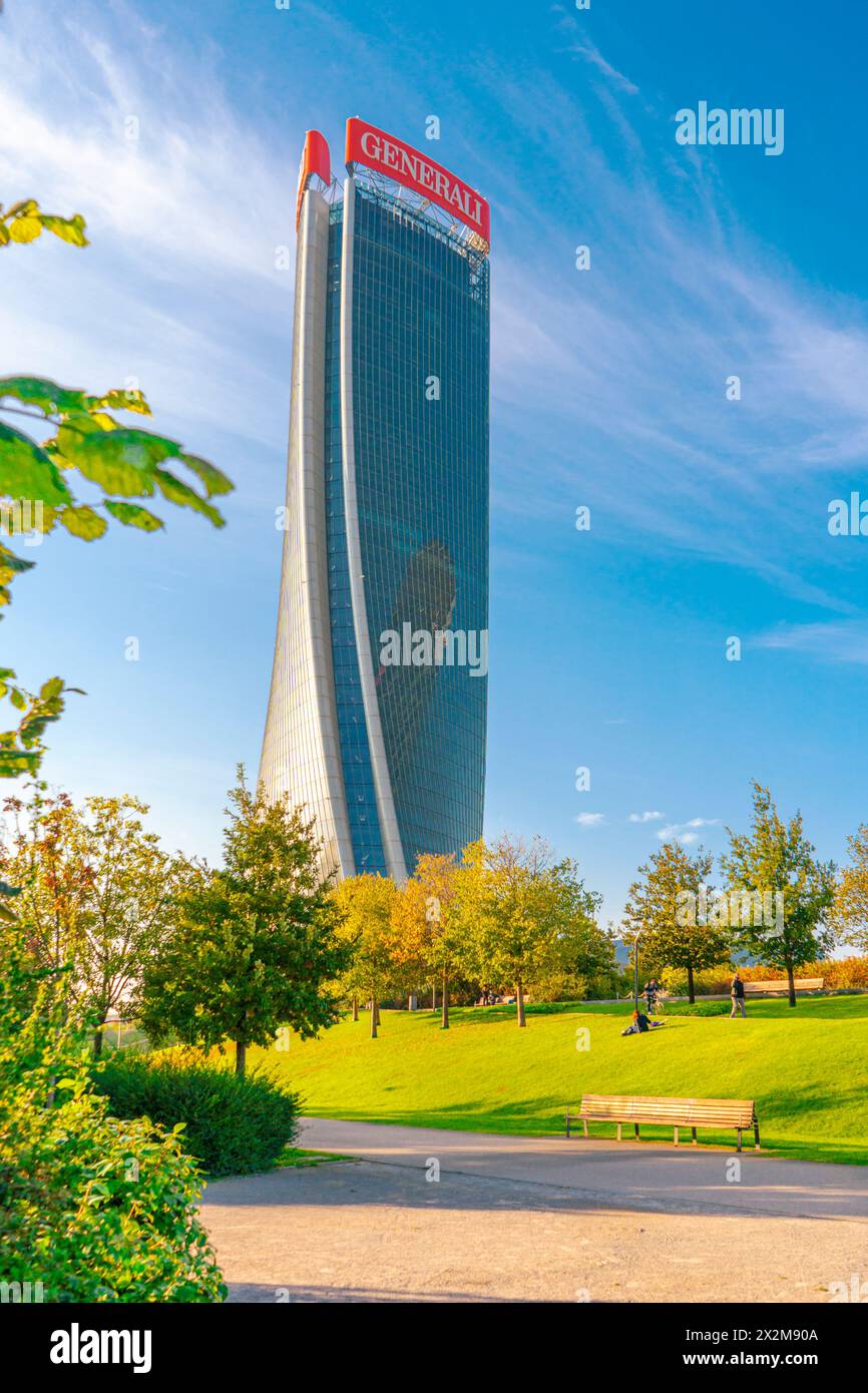 Hadid Tower (Torre generali) nel CityLife District Shopping a Milano. Foto Stock