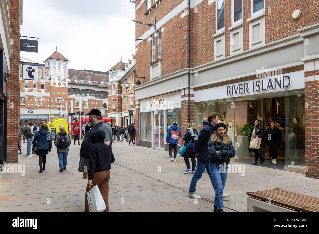 Whitefriars Street, centro città, Canterbury, Kent Foto Stock
