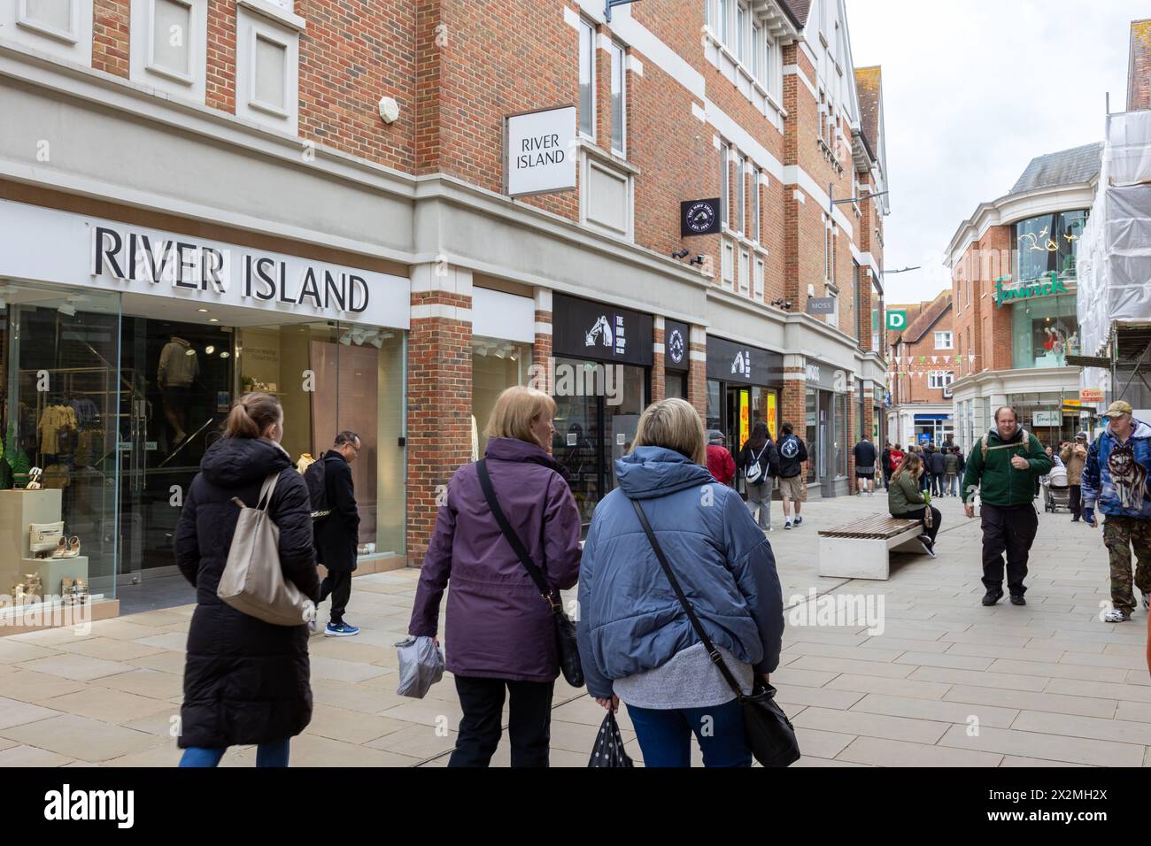 Whitefriars Street, centro città, Canterbury, Kent Foto Stock
