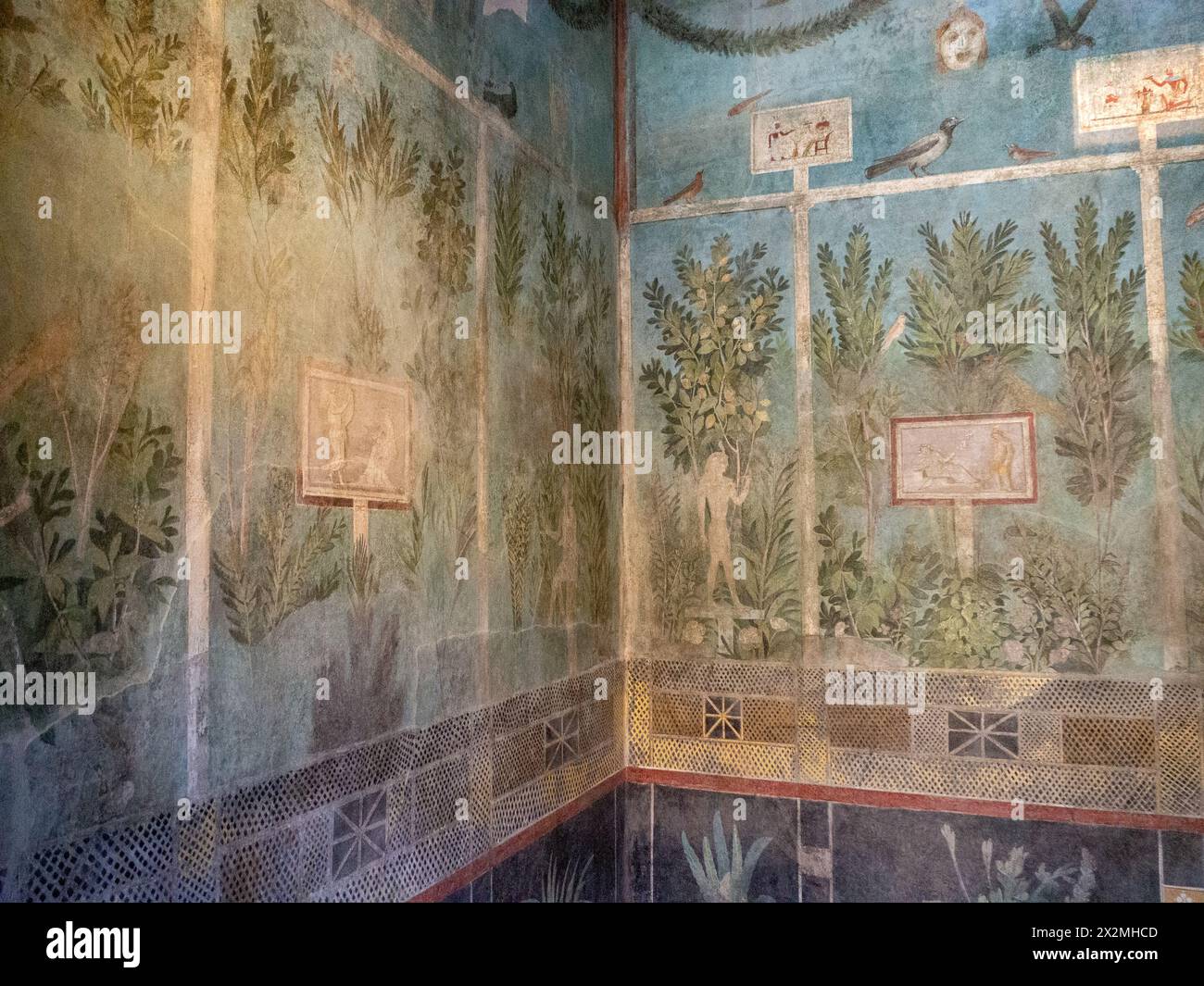 Casa del Frutteto. Orchard House. Pompei, Ercolano, Italia Foto Stock