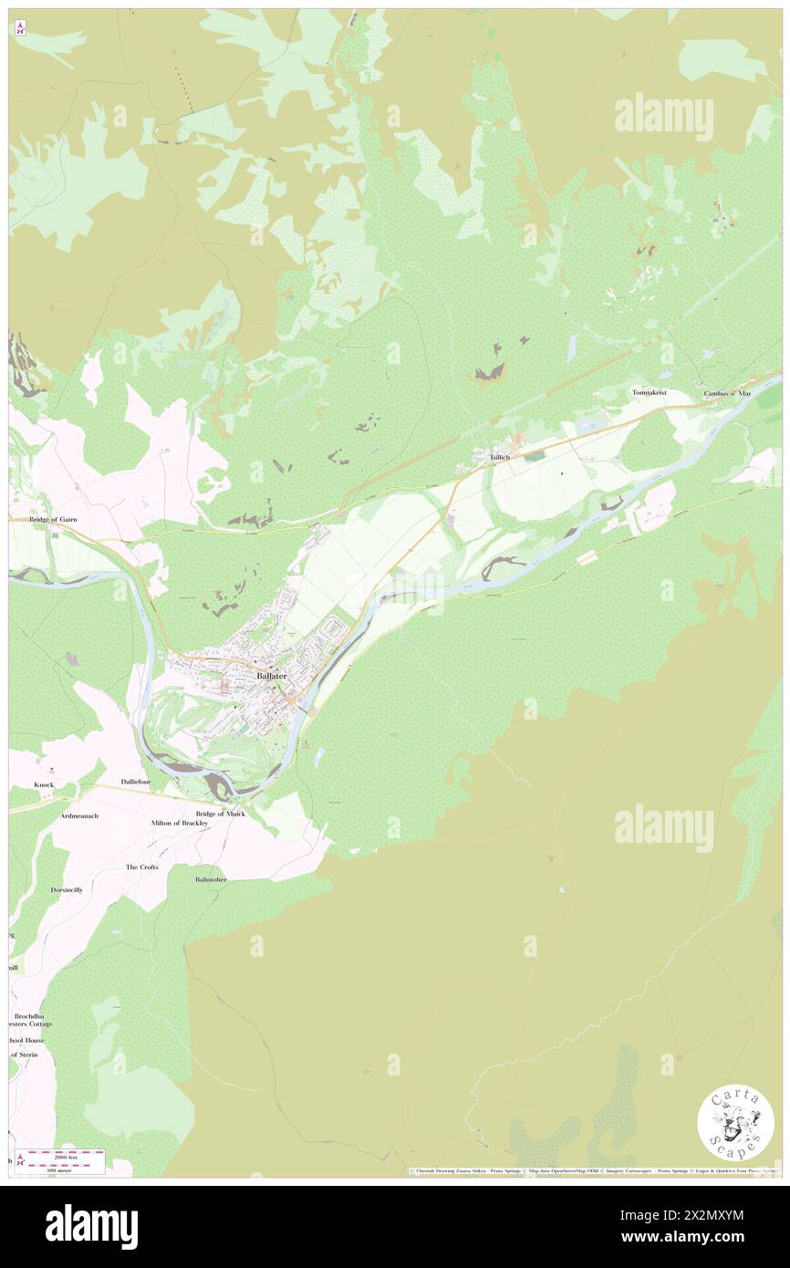 River Dee, Aberdeenshire, GB, Regno Unito, Scozia, N 57 3' 19'', S 3 1' 27'', MAP, Cartascapes Map pubblicata nel 2024. Esplora Cartascapes, una mappa che rivela i diversi paesaggi, culture ed ecosistemi della Terra. Viaggia attraverso il tempo e lo spazio, scoprendo l'interconnessione del passato, del presente e del futuro del nostro pianeta. Foto Stock