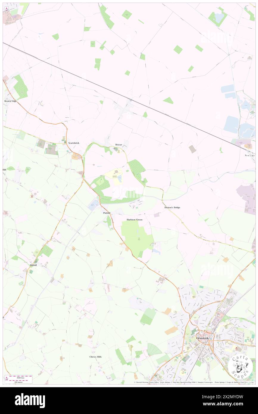 Spring Wood, Lancashire, GB, Regno Unito, Inghilterra, N 53 36' 5'', S 2 54' 54''', MAP, Cartascapes Map pubblicata nel 2024. Esplora Cartascapes, una mappa che rivela i diversi paesaggi, culture ed ecosistemi della Terra. Viaggia attraverso il tempo e lo spazio, scoprendo l'interconnessione del passato, del presente e del futuro del nostro pianeta. Foto Stock