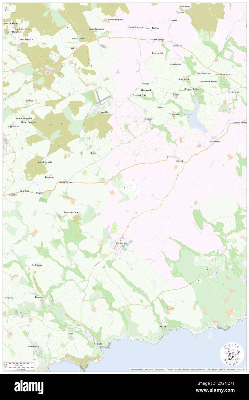 Boscawen-un Stone Circle, Cornovaglia, GB, Regno Unito, Inghilterra, N 50 5' 23'', S 5 37' 9'', MAP, Cartascapes Map pubblicata nel 2024. Esplora Cartascapes, una mappa che rivela i diversi paesaggi, culture ed ecosistemi della Terra. Viaggia attraverso il tempo e lo spazio, scoprendo l'interconnessione del passato, del presente e del futuro del nostro pianeta. Foto Stock