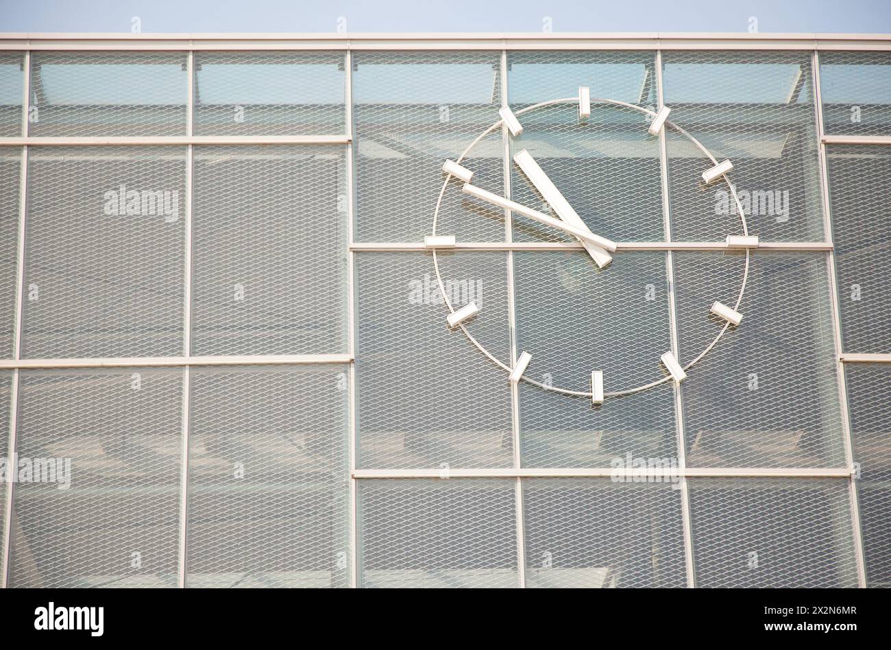 U1/U2-Wien Nord-Praterstern con orologio a Vienna, Austria Foto Stock