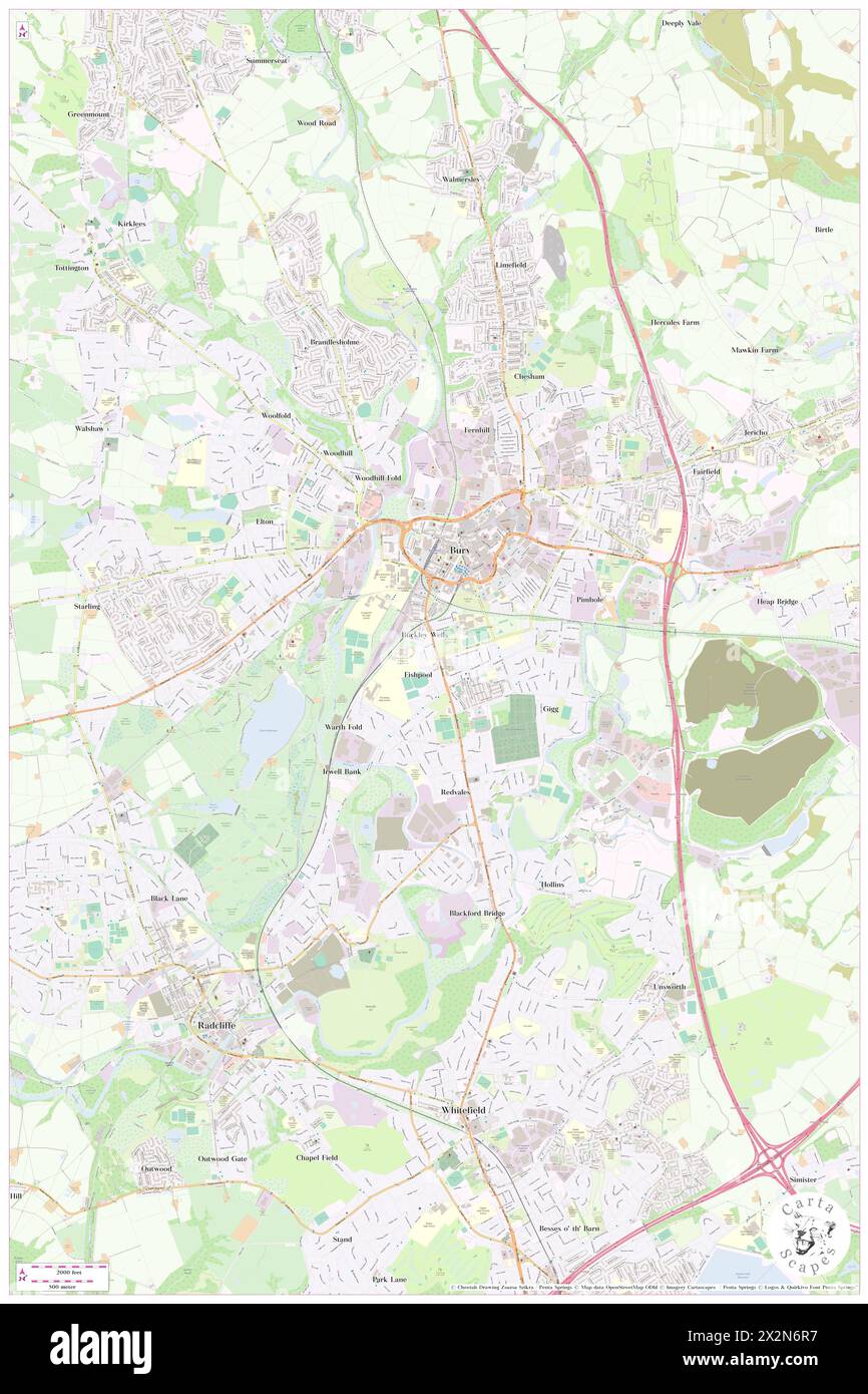 Rostrevor Guest House, Borough of Bury, GB, Regno Unito, Inghilterra, N 53 35' 8'', S 2 18' 1'', MAP, Cartascapes Map pubblicata nel 2024. Esplora Cartascapes, una mappa che rivela i diversi paesaggi, culture ed ecosistemi della Terra. Viaggia attraverso il tempo e lo spazio, scoprendo l'interconnessione del passato, del presente e del futuro del nostro pianeta. Foto Stock