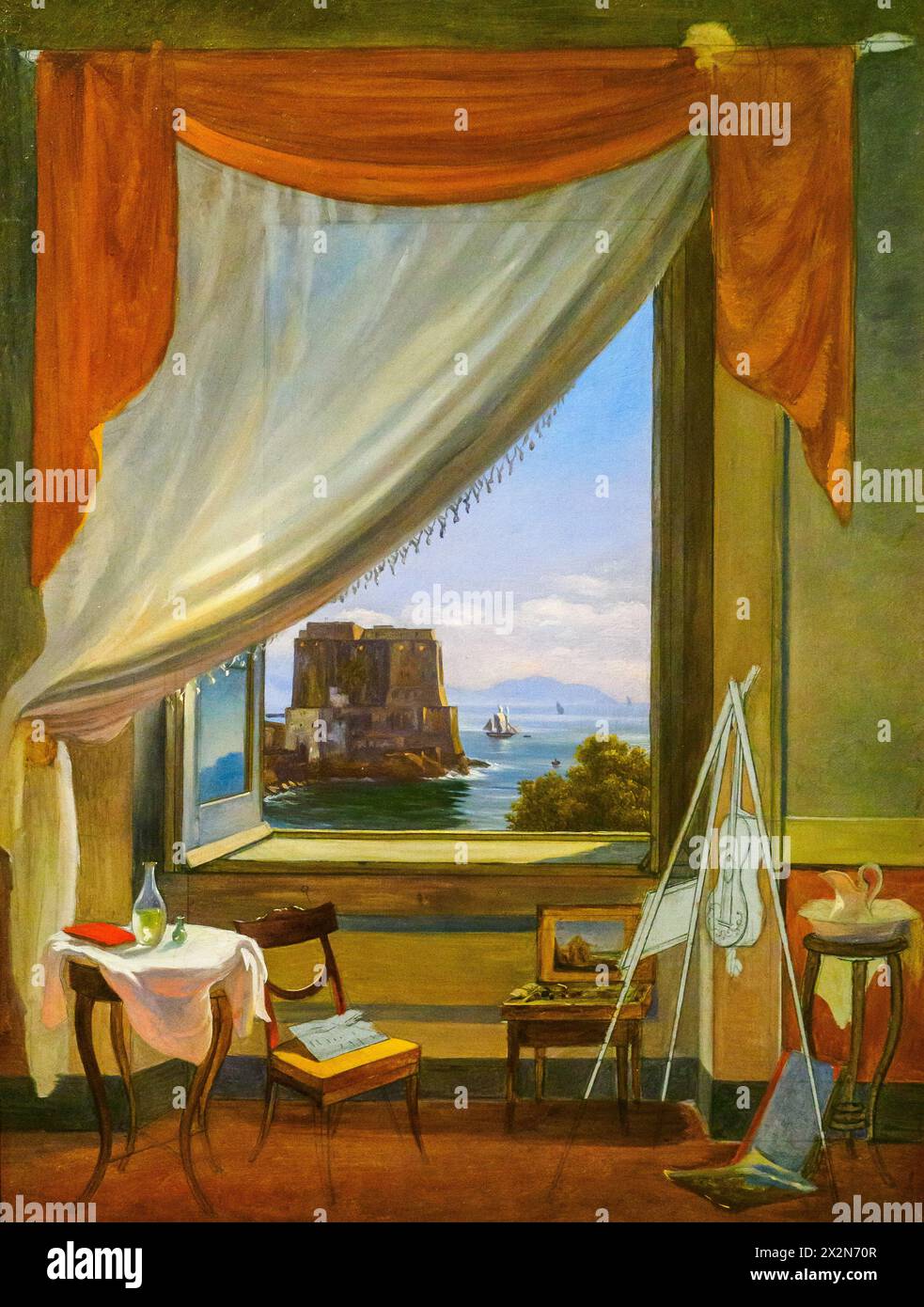 Lo Studio del Pittore a Napoli di massimo Taparelli D'Azeglio (1798-1866), circa 1827, olio su tela Foto Stock