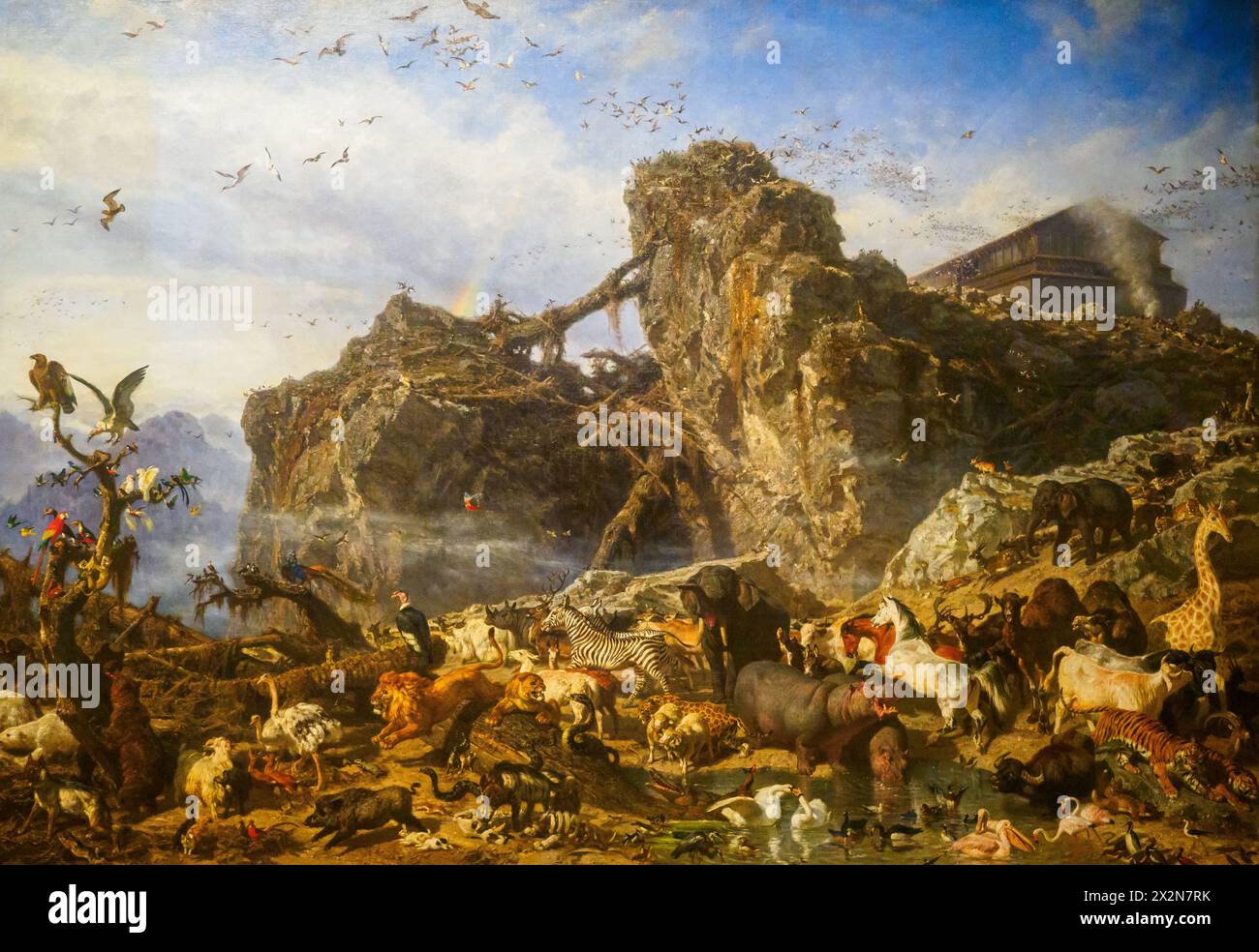 Dopo il diluvio di Filippo Palizzi (1818-1899), 1864, olio su tela Foto Stock