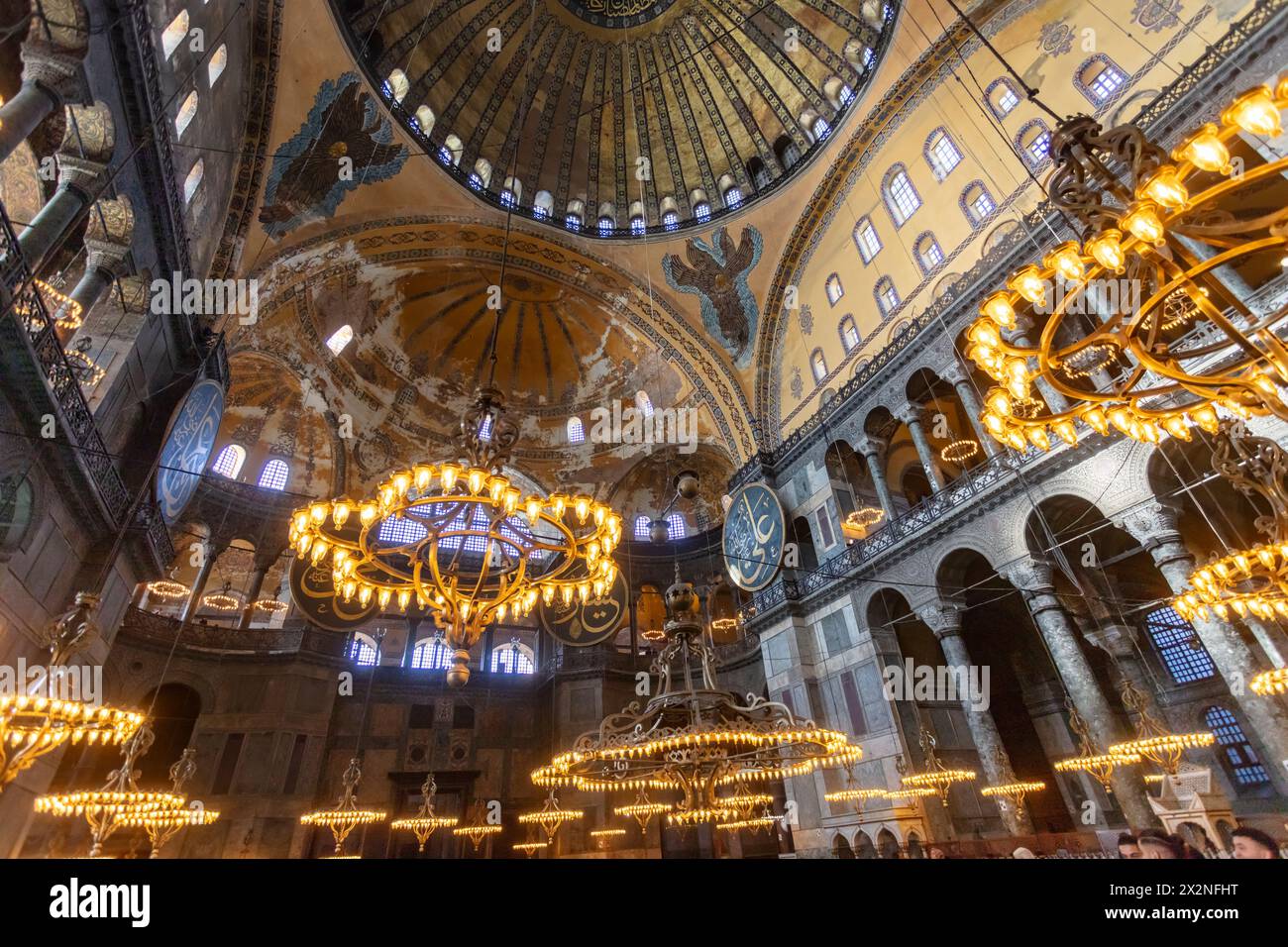 Hagia Sophia interno, Istanbul, Turchia Foto Stock