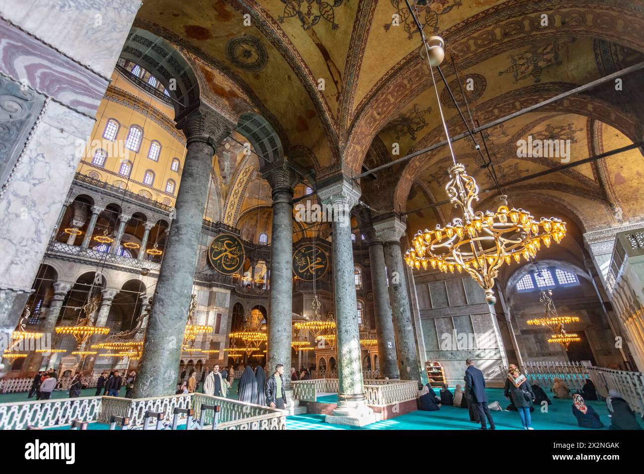 Hagia Sophia interno, Istanbul, Turchia Foto Stock