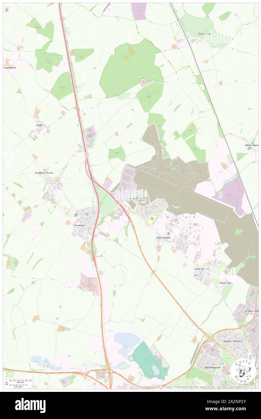 The Club, Alconbury Weald, Cambridgeshire, GB, Regno Unito, Inghilterra, N 52 22' 29'', S 0 14' 24''', mappa, Cartascapes Mappa pubblicata nel 2024. Esplora Cartascapes, una mappa che rivela i diversi paesaggi, culture ed ecosistemi della Terra. Viaggia attraverso il tempo e lo spazio, scoprendo l'interconnessione del passato, del presente e del futuro del nostro pianeta. Foto Stock