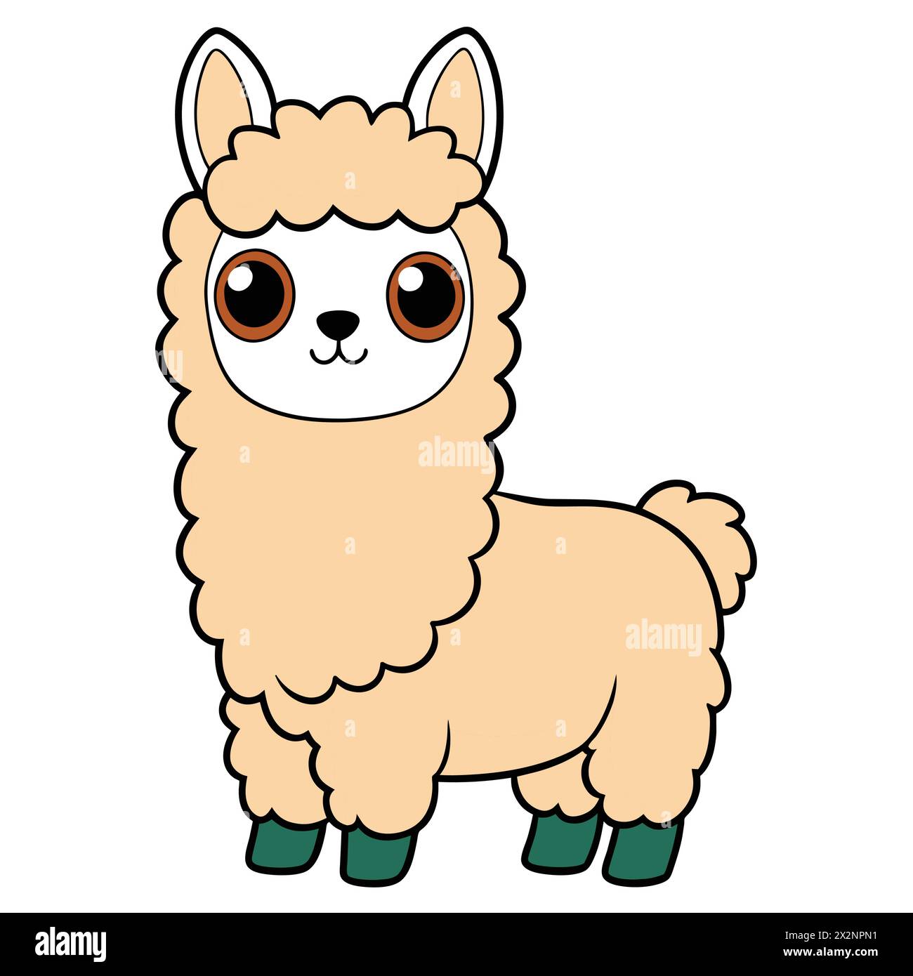 Avventura andina: Adorabili Llamas, perfetti per libri per bambini carte inviti loghi Web Design T-shirt biglietti di auguri cartoleria imballaggio tatuaggio Illustrazione Vettoriale