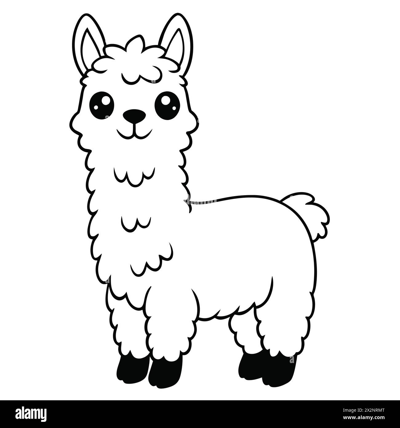 Avventura andina: Adorabili Llamas, perfetti per libri per bambini carte inviti loghi Web Design T-shirt biglietti di auguri cartoleria imballaggio tatuaggio Illustrazione Vettoriale