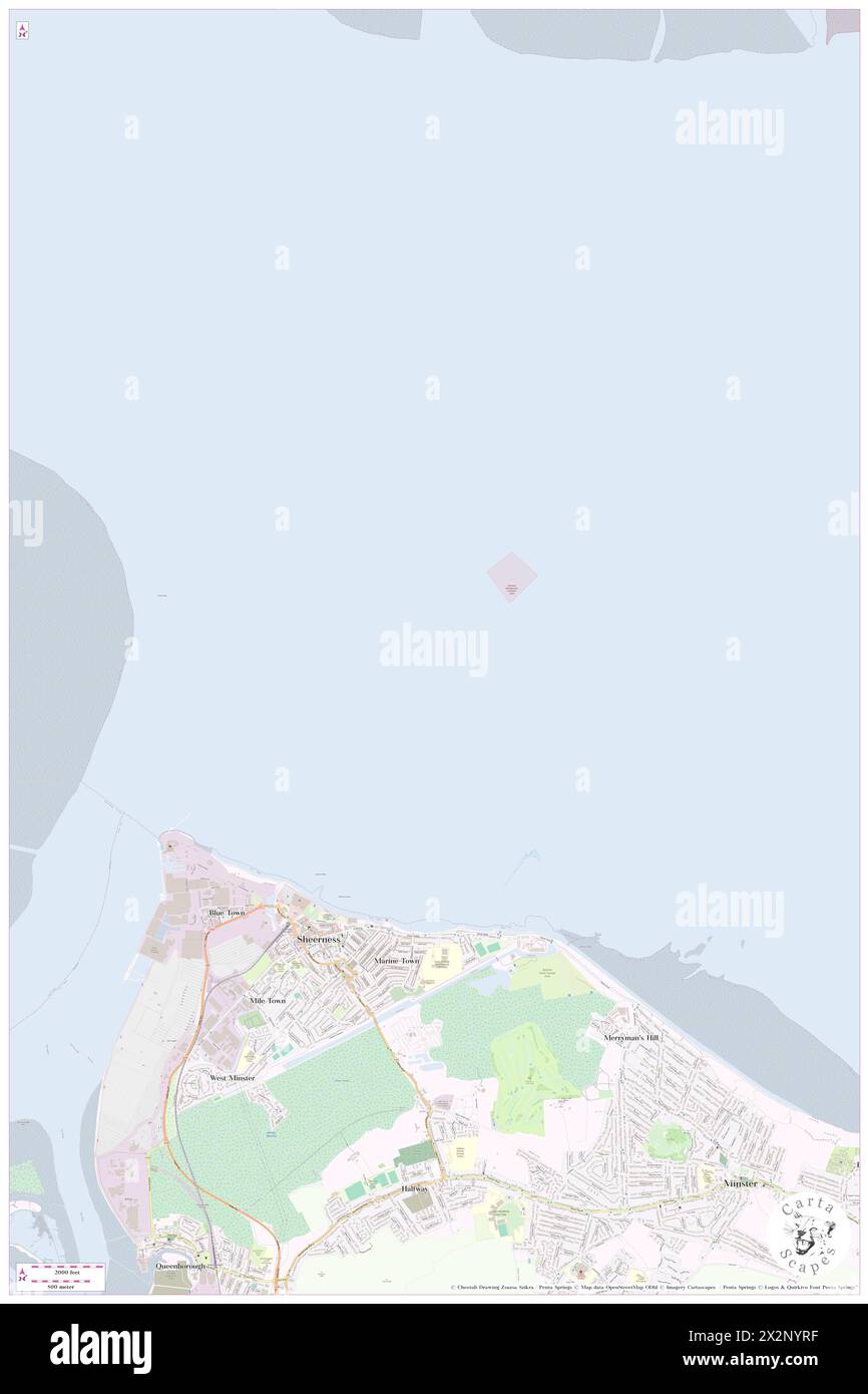 Sheerness Channel, Kent, GB, Regno Unito, Inghilterra, N 51 27' 39'', N 0 46' 32'', MAP, Cartascapes Map pubblicata nel 2024. Esplora Cartascapes, una mappa che rivela i diversi paesaggi, culture ed ecosistemi della Terra. Viaggia attraverso il tempo e lo spazio, scoprendo l'interconnessione del passato, del presente e del futuro del nostro pianeta. Foto Stock