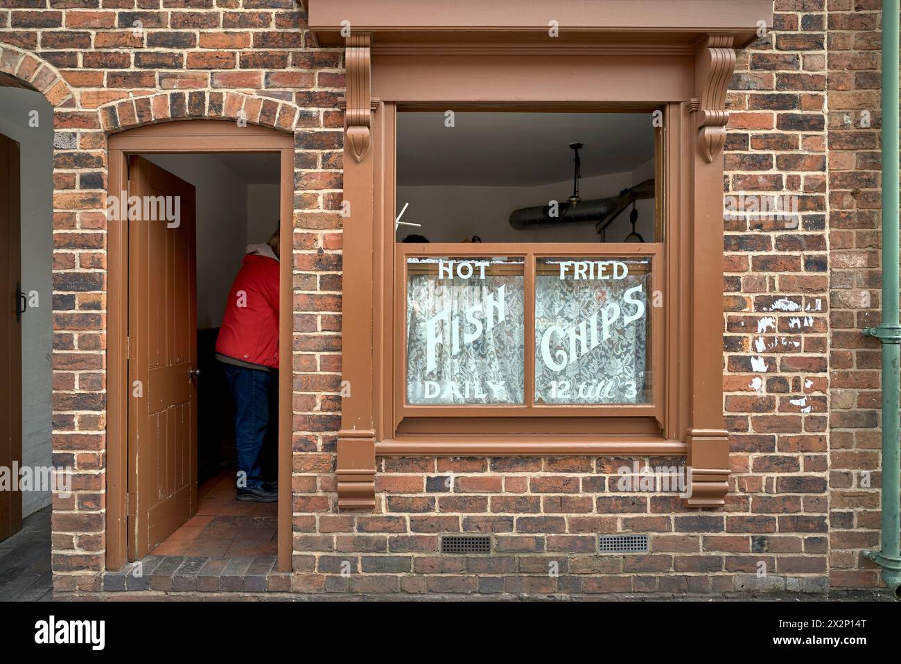 1900s Fish and Chip Shop Black Country Museum Dudley Inghilterra Regno Unito Foto Stock