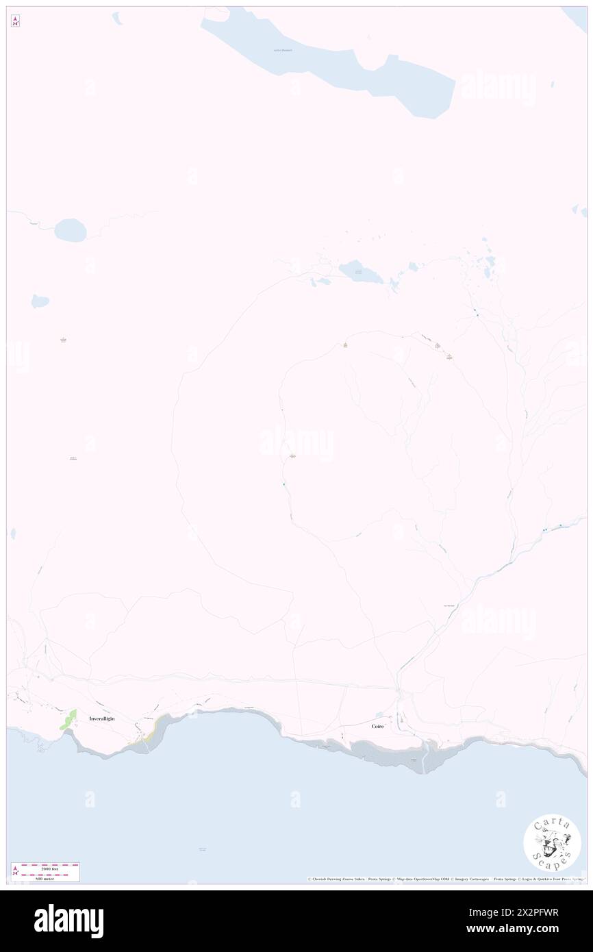 Tom na Gruagaich, Highland, GB, Regno Unito, Scozia, N 57 34' 52'', S 5 34' 52'', MAP, Cartascapes Map pubblicata nel 2024. Esplora Cartascapes, una mappa che rivela i diversi paesaggi, culture ed ecosistemi della Terra. Viaggia attraverso il tempo e lo spazio, scoprendo l'interconnessione del passato, del presente e del futuro del nostro pianeta. Foto Stock