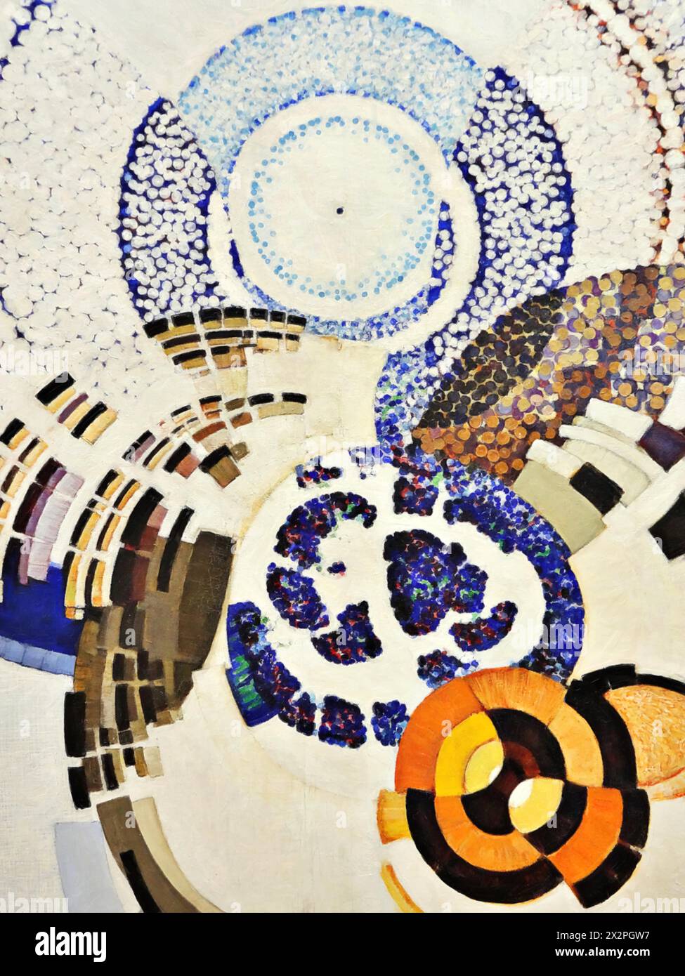 Intorno a un punto IV, 1920 (pittura) dell'artista Kupka, Frantisek (1871-1957) ceco. Illustrazione Vettoriale