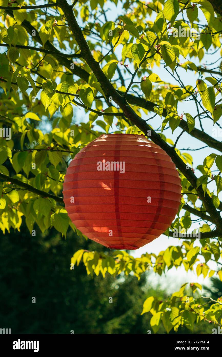 Lanterna Di Carta Soffitto Con Tonalità Chiare Paralume Lampada