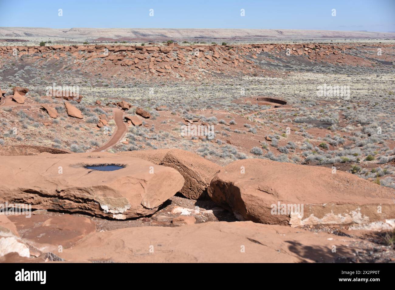 Flagstaff, Arizona, U.S.A. 5 giugno 2018. Rovine di Wupatki del Wupatki National Monument. Costruito tra il 1040 e il 1100 d.C. dai Sinagua. Foto Stock