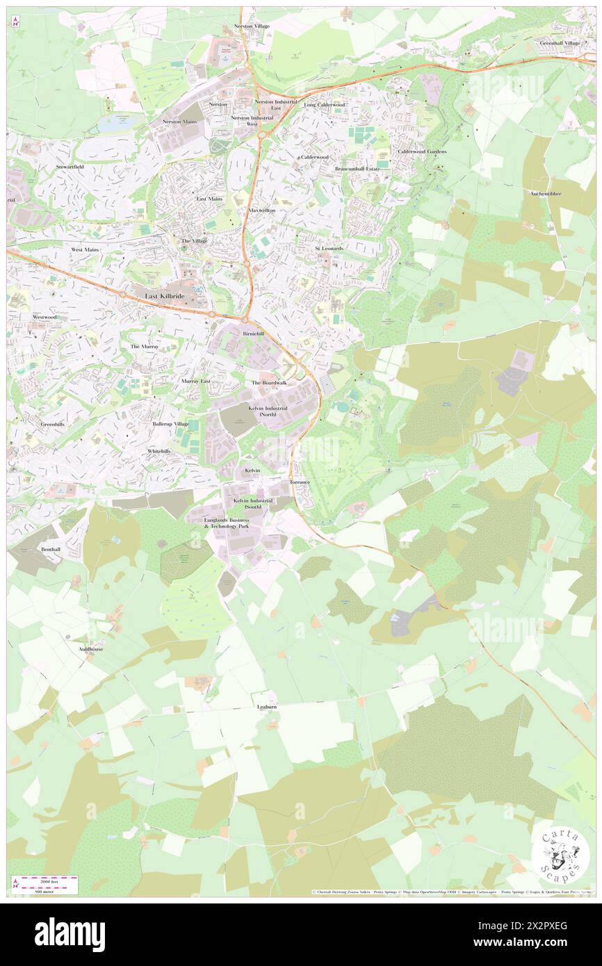 MacDonald Crutherland House, South Lanarkshire, GB, Regno Unito, Scozia, N 55 44' 42'', S 4 9' 22'', MAP, Cartascapes Map pubblicata nel 2024. Esplora Cartascapes, una mappa che rivela i diversi paesaggi, culture ed ecosistemi della Terra. Viaggia attraverso il tempo e lo spazio, scoprendo l'interconnessione del passato, del presente e del futuro del nostro pianeta. Foto Stock