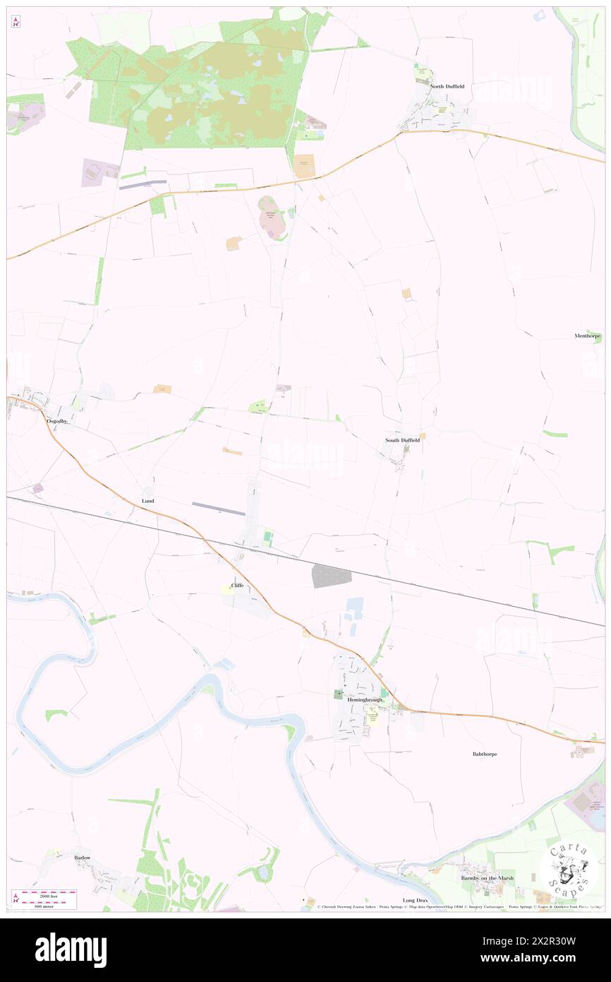 Cliffe, North Yorkshire, GB, Regno Unito, Inghilterra, N 53 46' 47'', S 0 59' 49'', MAP, Cartascapes Map pubblicata nel 2024. Esplora Cartascapes, una mappa che rivela i diversi paesaggi, culture ed ecosistemi della Terra. Viaggia attraverso il tempo e lo spazio, scoprendo l'interconnessione del passato, del presente e del futuro del nostro pianeta. Foto Stock