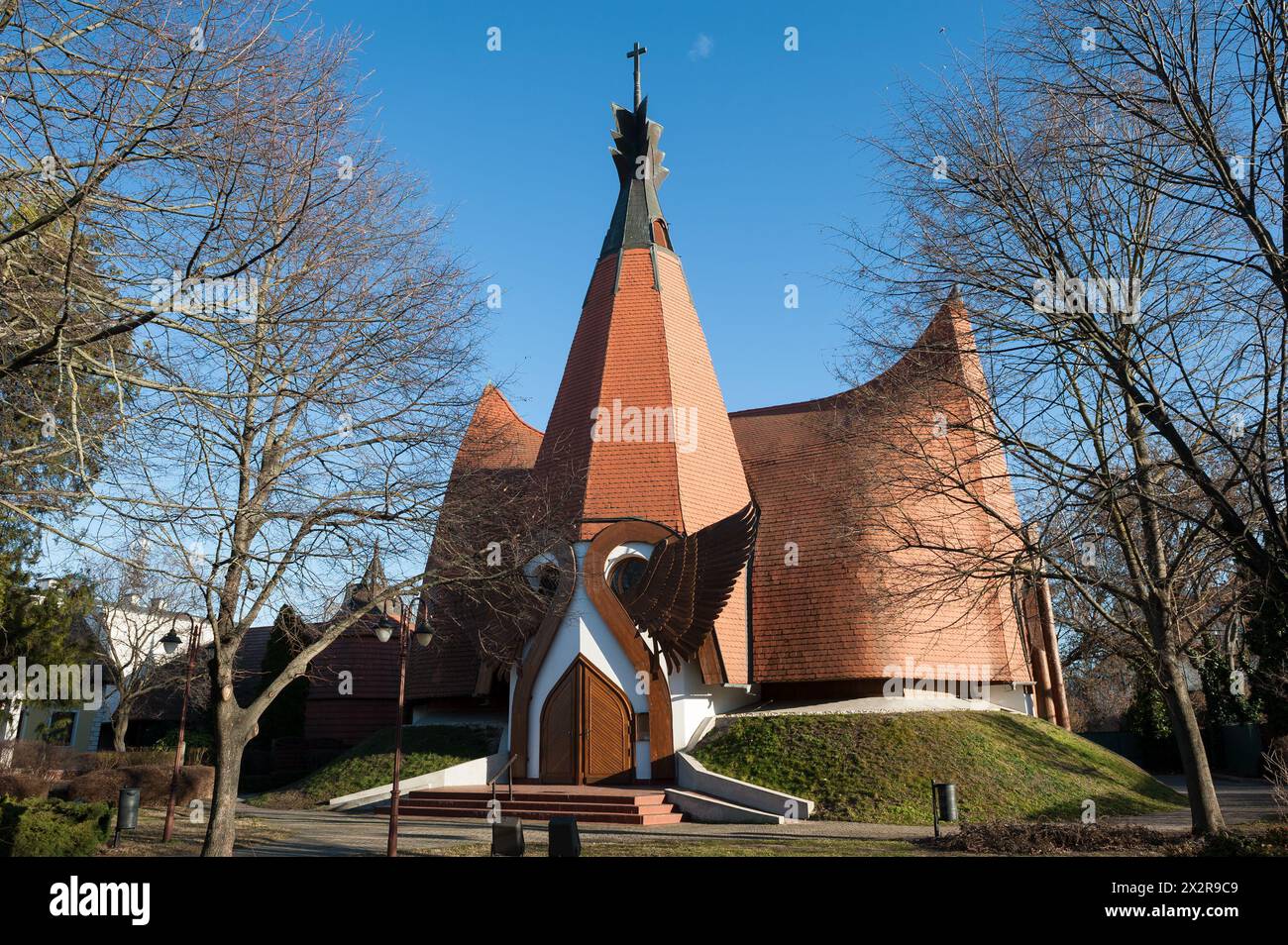 Chiesa moderna a Siófok, Contea di Somogy, Ungheria Foto Stock