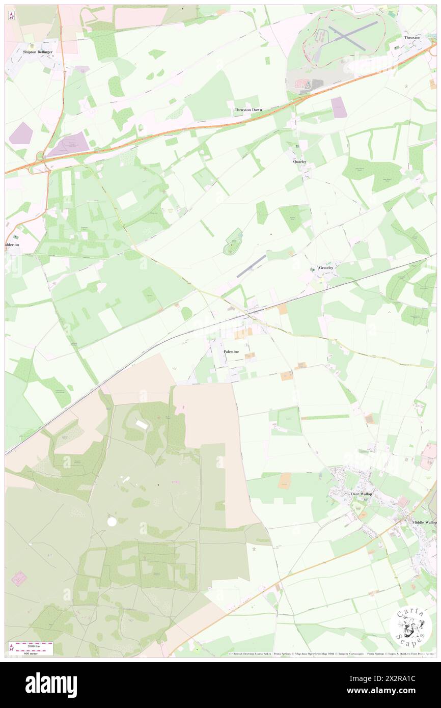 Palestine, Hampshire, GB, Regno Unito, Inghilterra, N 51 10' 2'', S 1 37' 43'', MAP, Cartascapes Map pubblicata nel 2024. Esplora Cartascapes, una mappa che rivela i diversi paesaggi, culture ed ecosistemi della Terra. Viaggia attraverso il tempo e lo spazio, scoprendo l'interconnessione del passato, del presente e del futuro del nostro pianeta. Foto Stock