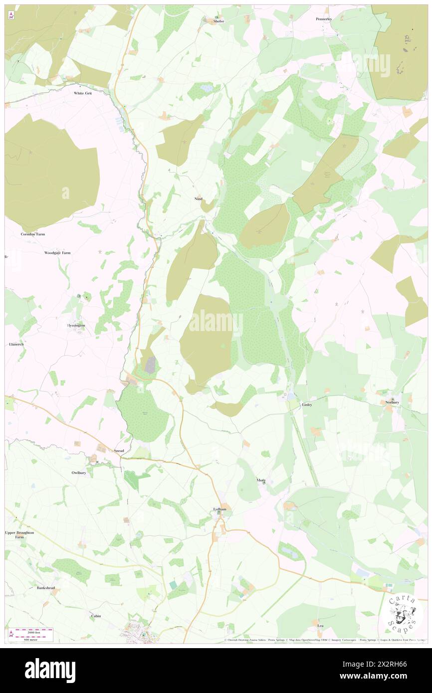 Heath Mynd, Shropshire, GB, Regno Unito, Inghilterra, N 52 32' 26'', S 2 58' 51'', MAP, Cartascapes Map pubblicata nel 2024. Esplora Cartascapes, una mappa che rivela i diversi paesaggi, culture ed ecosistemi della Terra. Viaggia attraverso il tempo e lo spazio, scoprendo l'interconnessione del passato, del presente e del futuro del nostro pianeta. Foto Stock